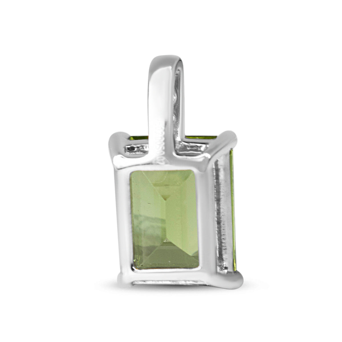 Platinum Peridot and Pink Sapphire Pendant