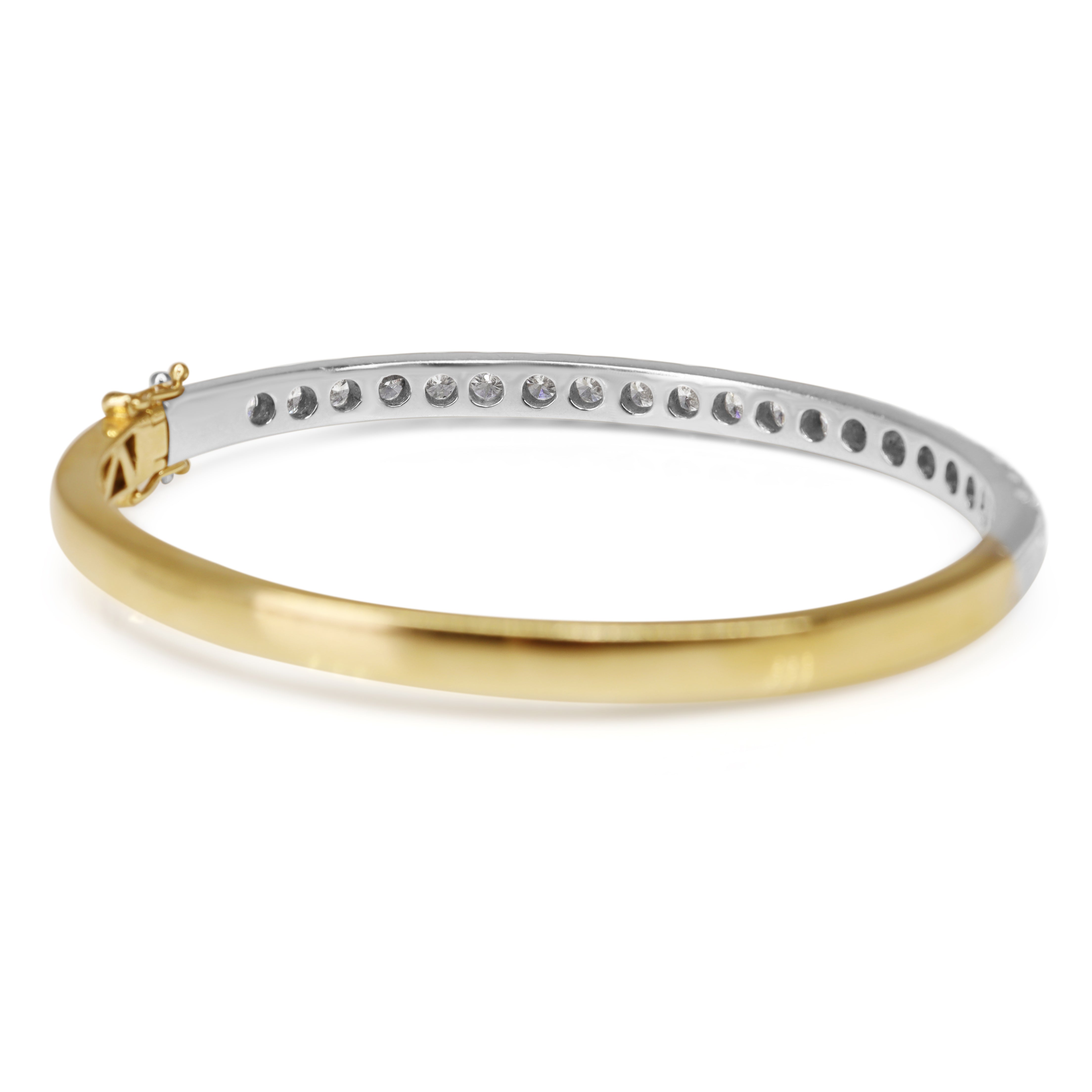 9ct Yellow and White Gold 4.00ct Diamond Bangle