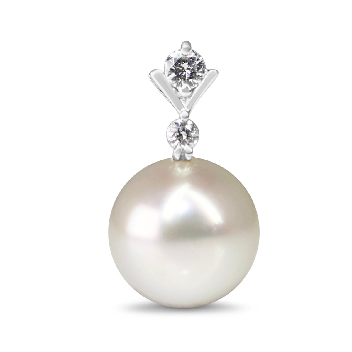 Platinum 11.2mm South Sea Pearl and Diamond Pendant