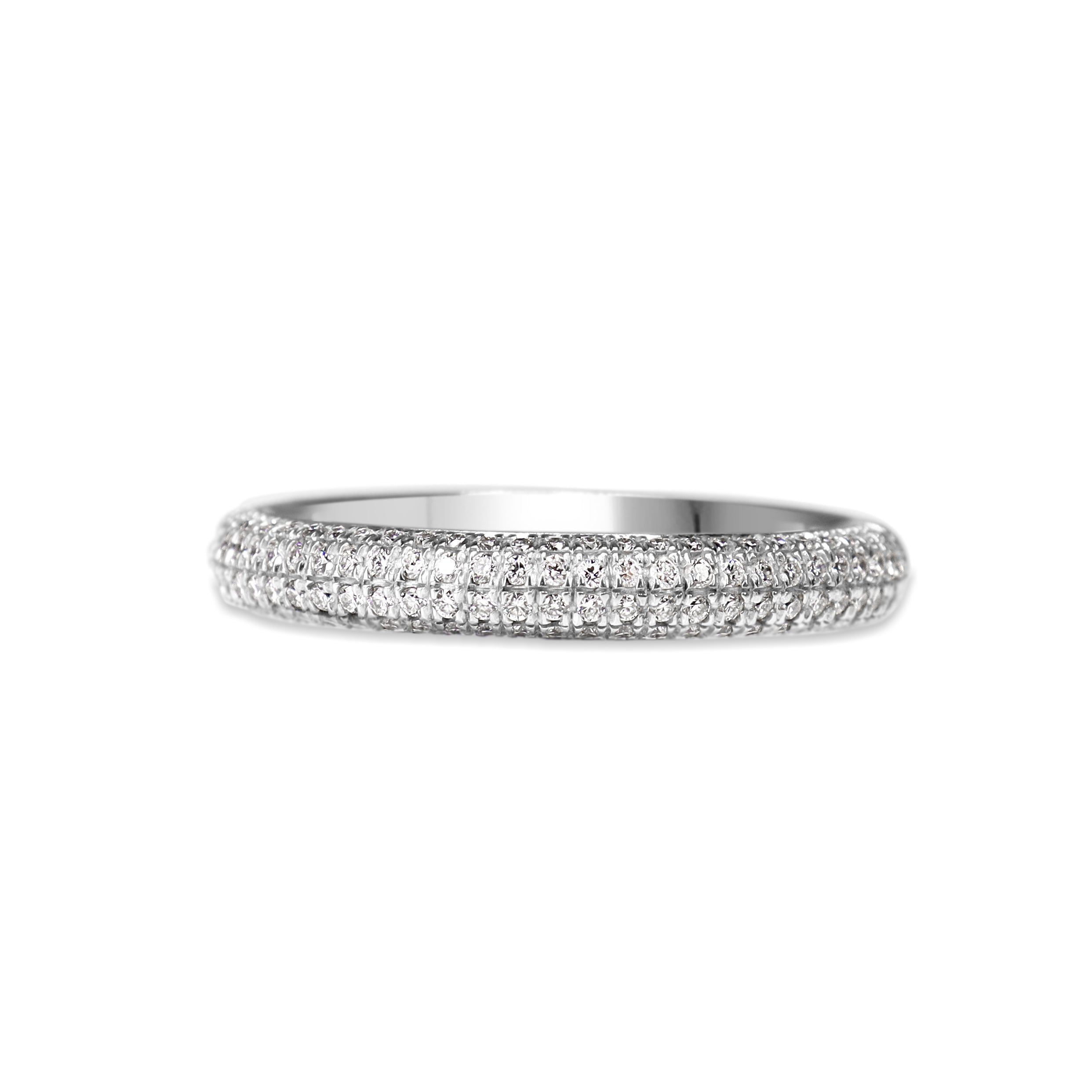 18ct White Gold 'CERRONE' Pavé Diamond Band Ring