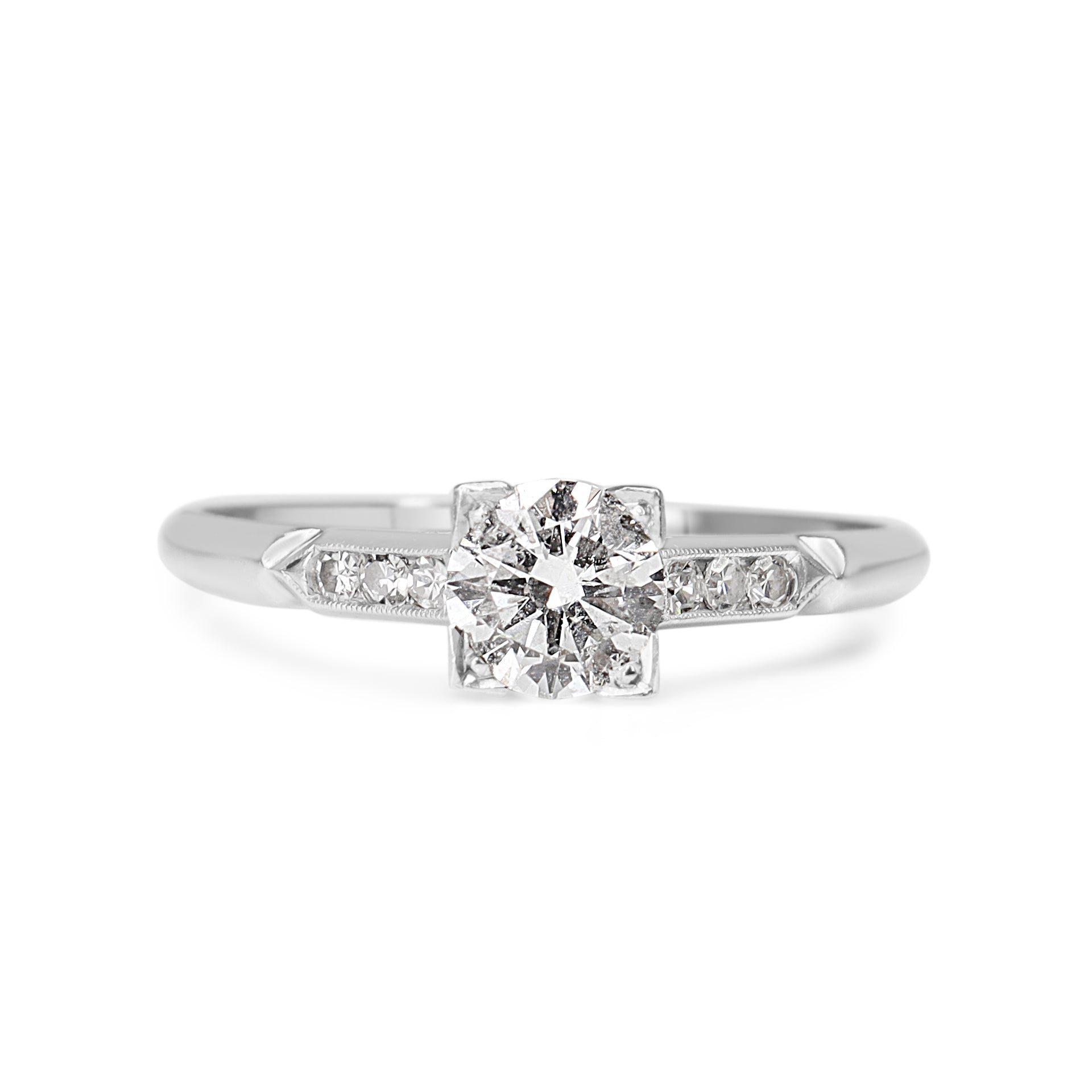 Platinum Vintage Diamond Solitaire Ring