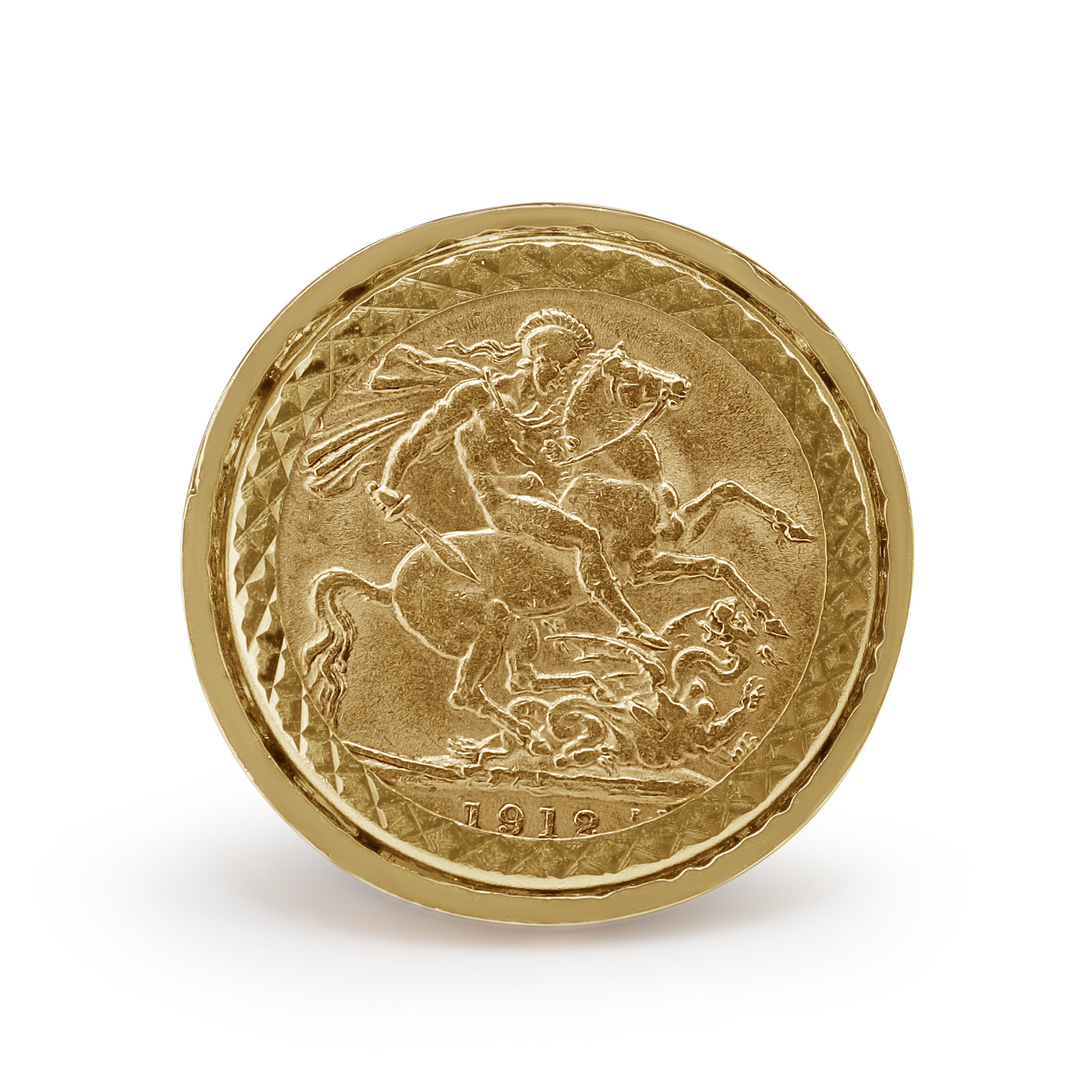 9ct Yellow Gold Mount with 22ct Sovereign from 1912