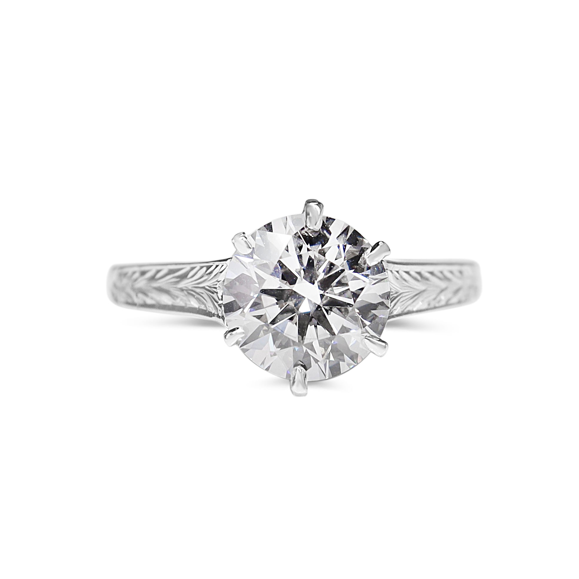 18ct White Gold 1.91ct Lab Grown Diamond Solitaire Ring