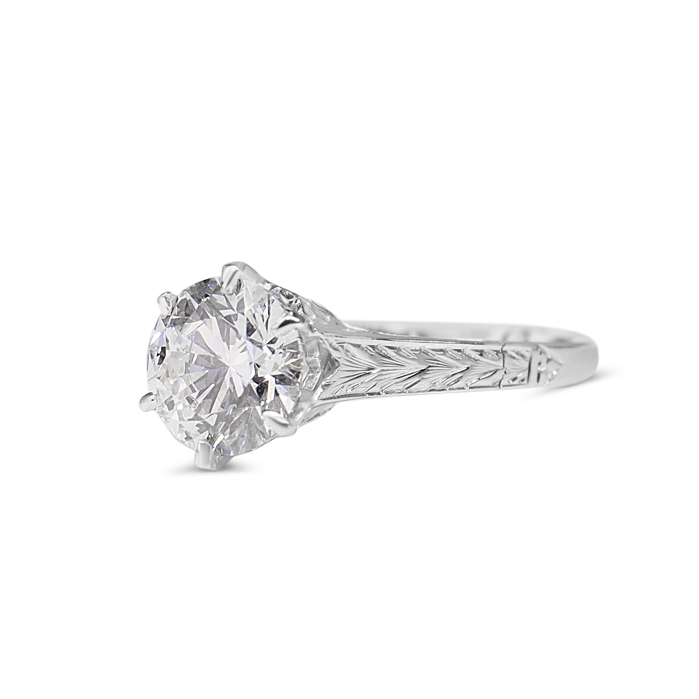 18ct White Gold 1.91ct Lab Grown Diamond Solitaire Ring