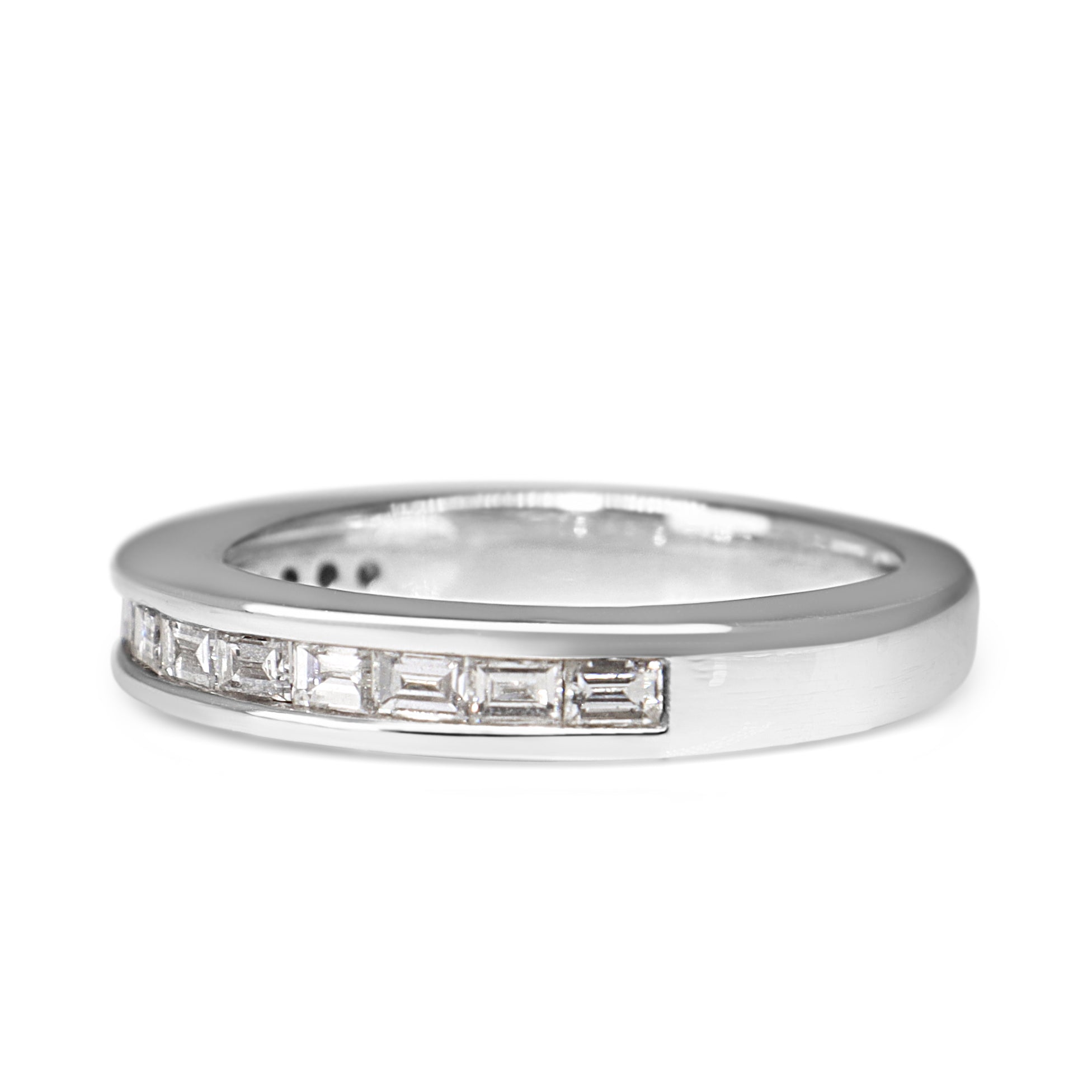 18ct White Gold Baguette Diamond Band Ring