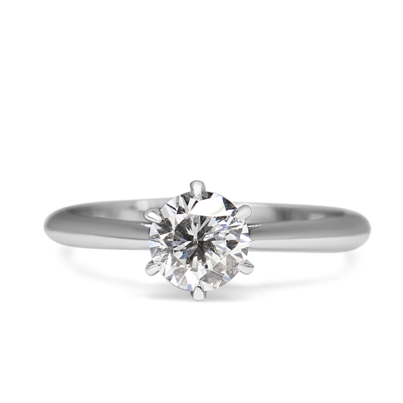 18ct White Gold 6 Claw .70ct Diamond Solitaire Ring