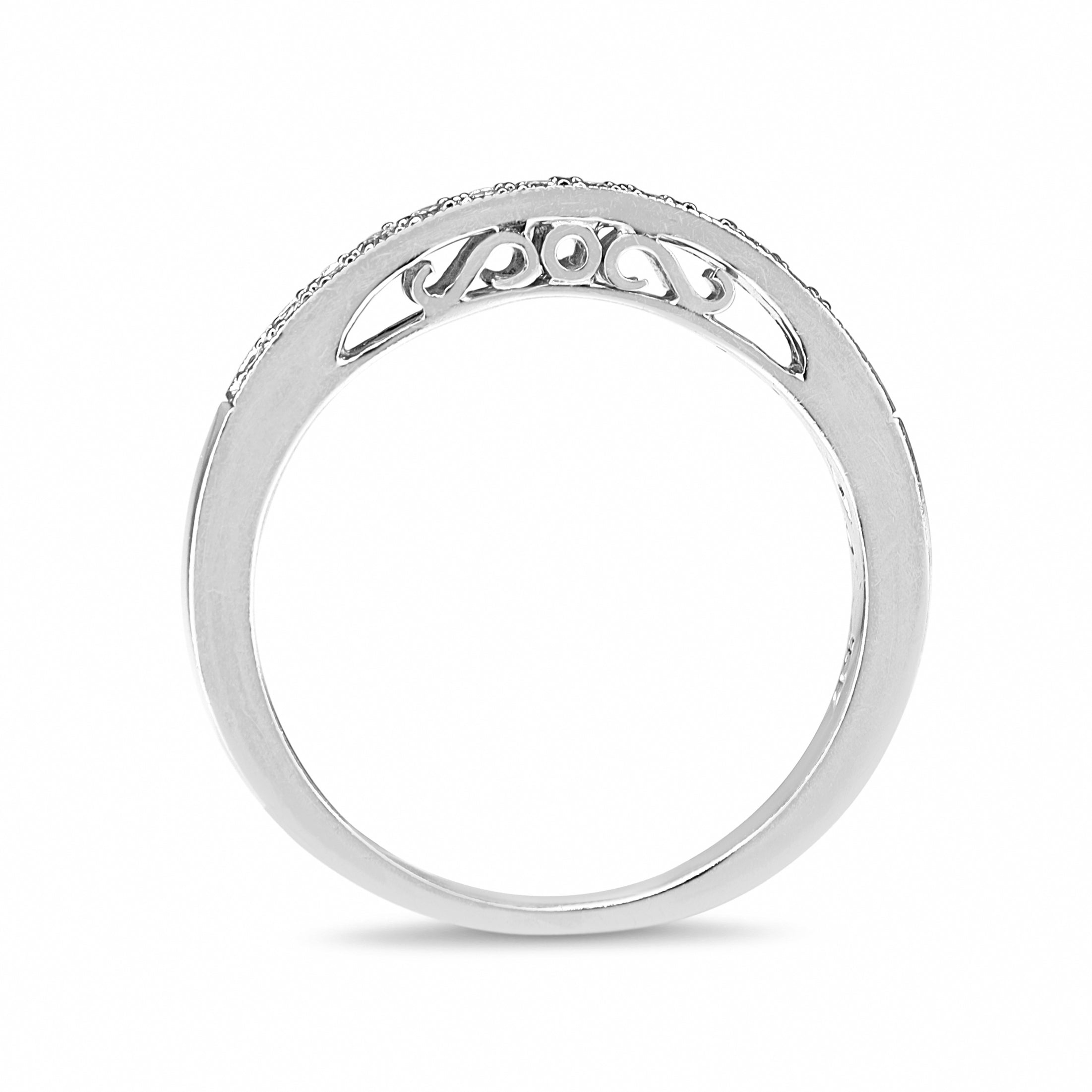 18ct White Gold Diamond Band Ring