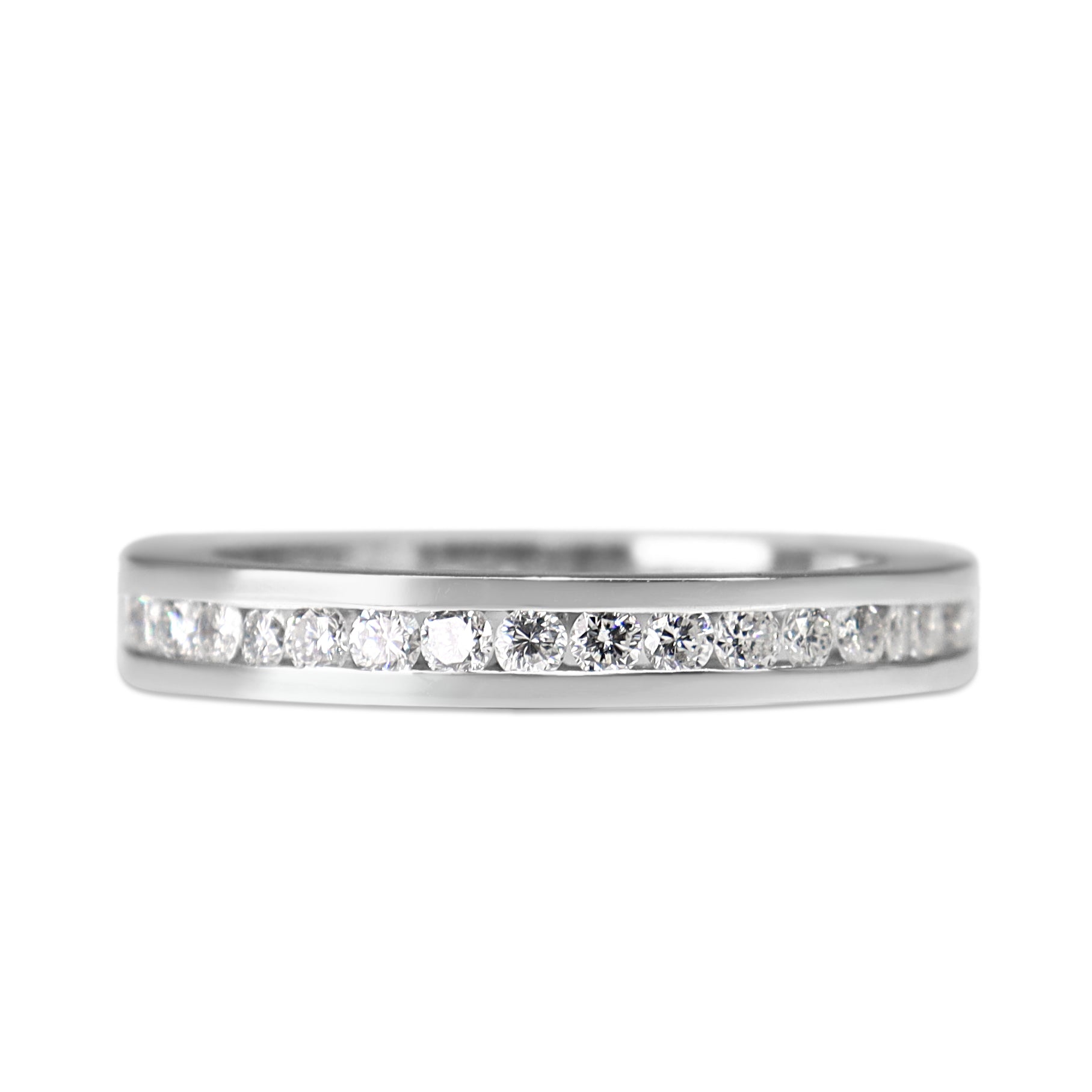 Platinum .80ct Channel Set Diamond Band Ring