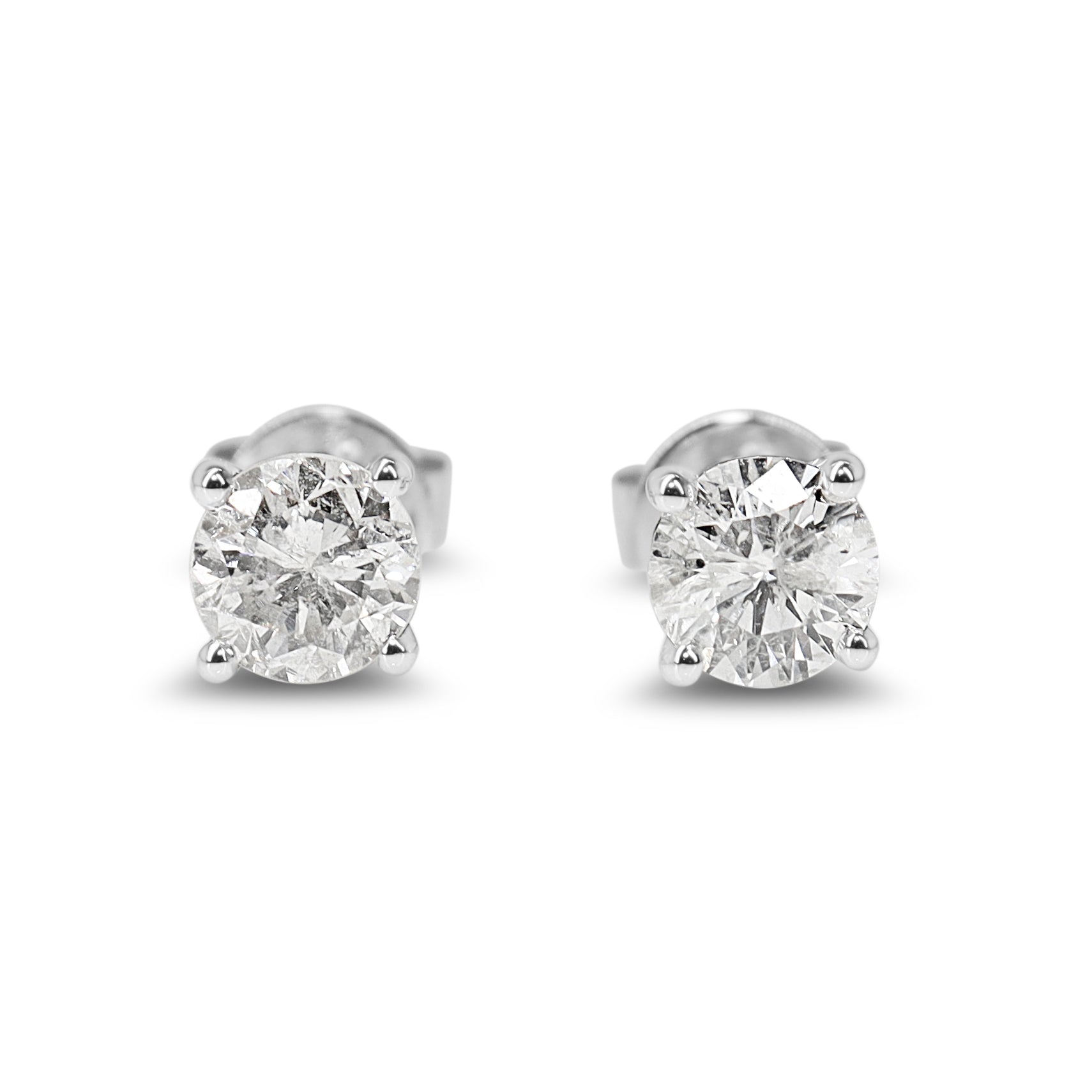 14ct White Gold 1.00ct Diamond Stud Earrings