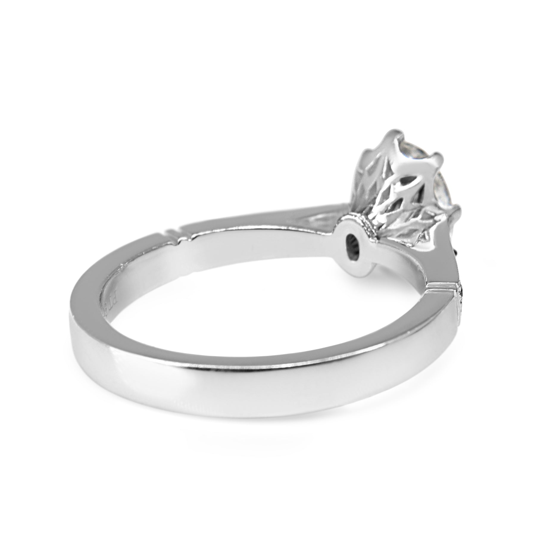 Platinum Oval 8 Claw Diamond Solitaire Ring