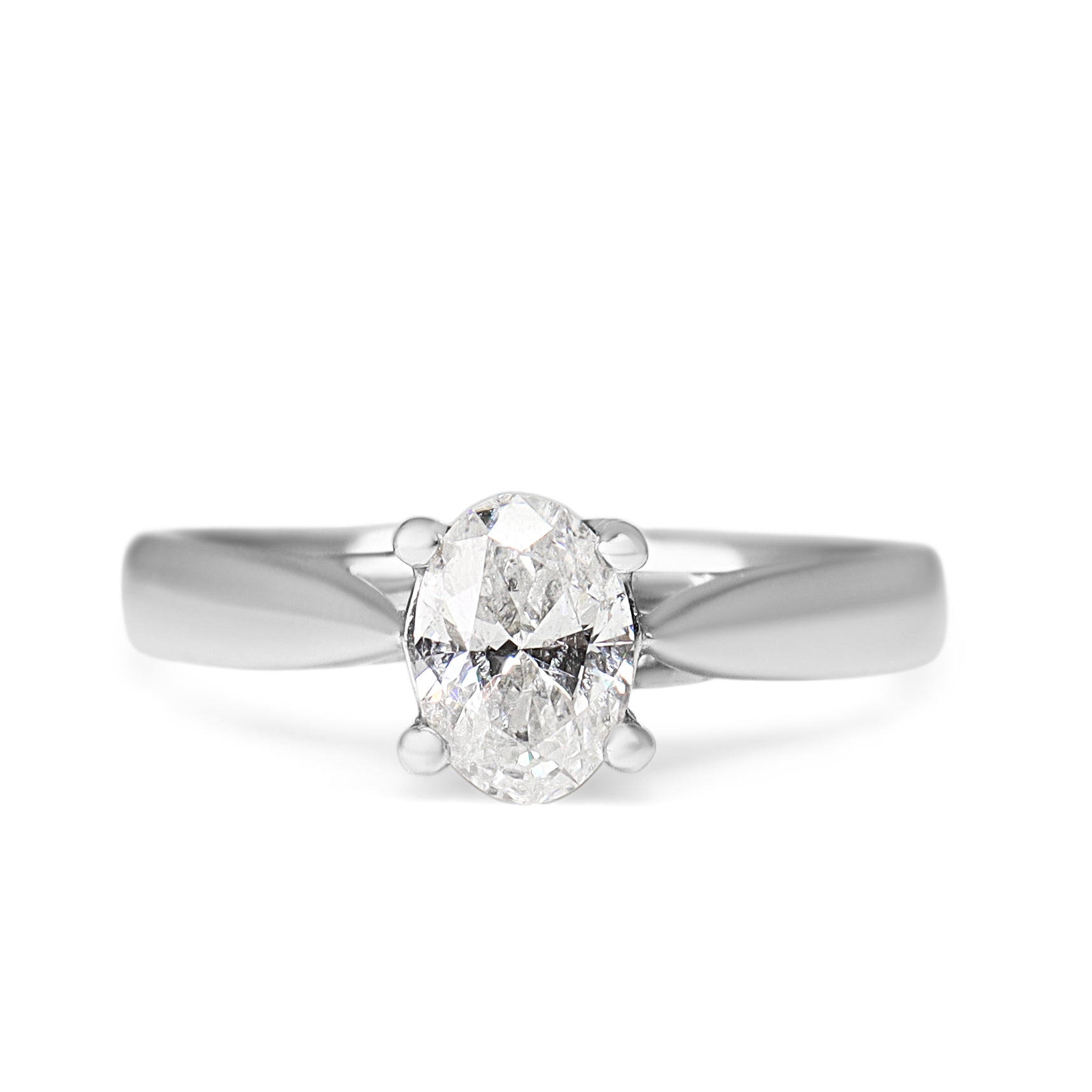 Platinum Oval .55ct Diamond Solitaire Ring