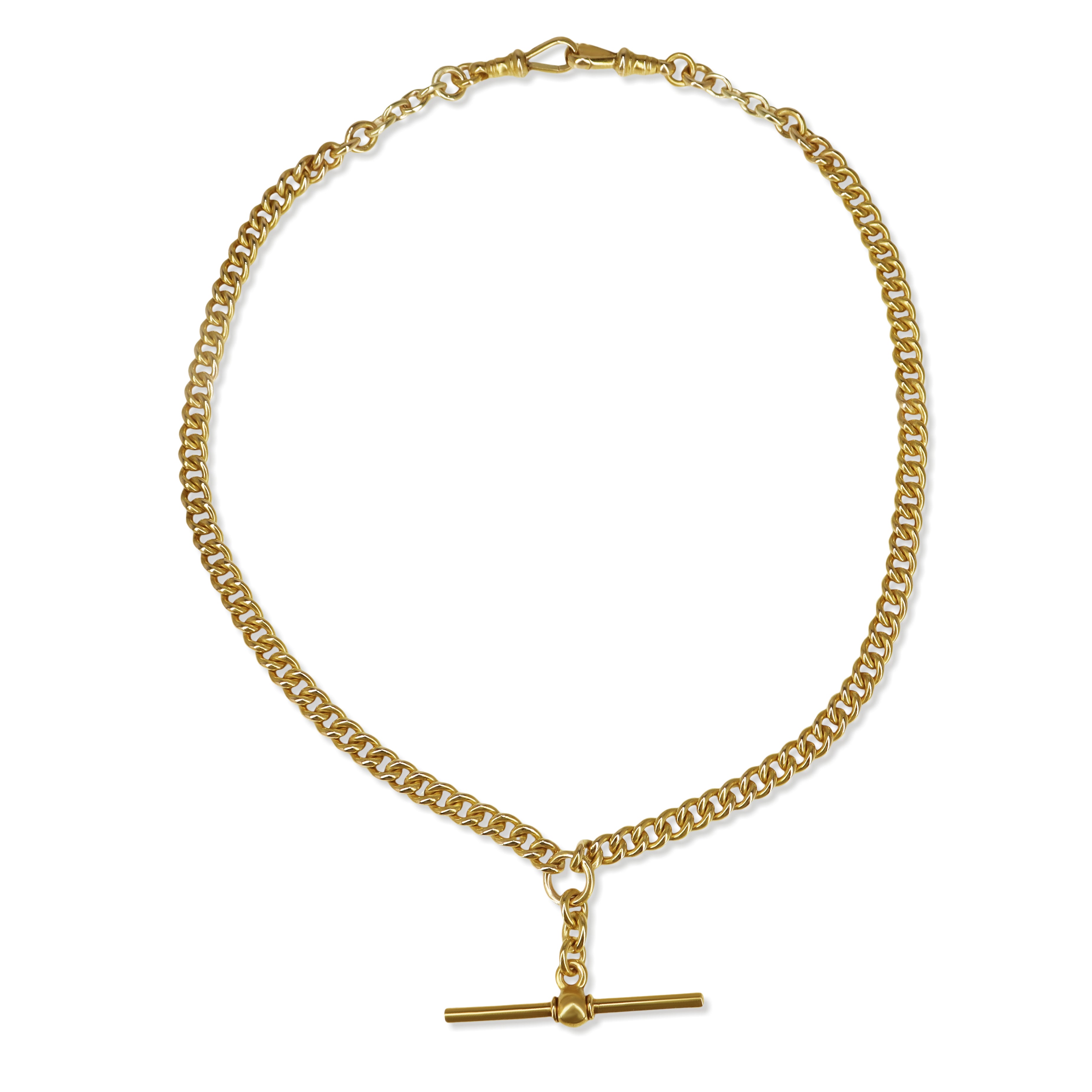 15ct Yellow Gold Rare Antique Fob Chain Necklace