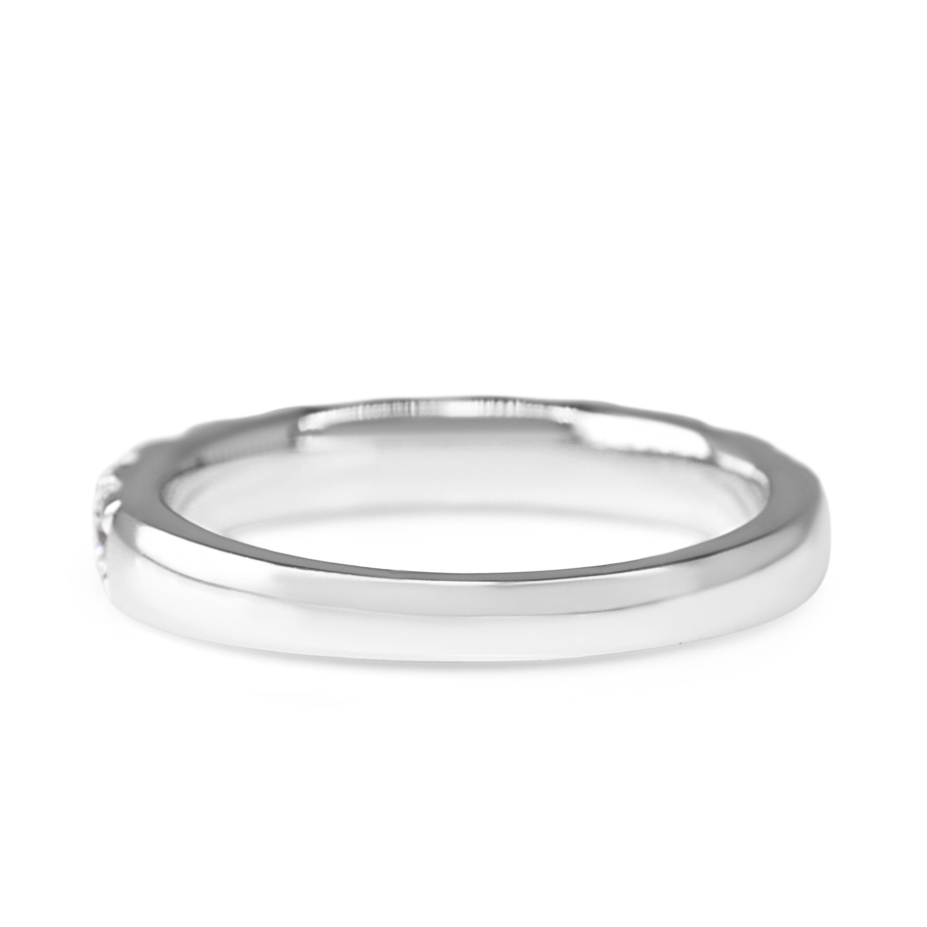18ct White Gold .90ct Diamond Half Hoop Band