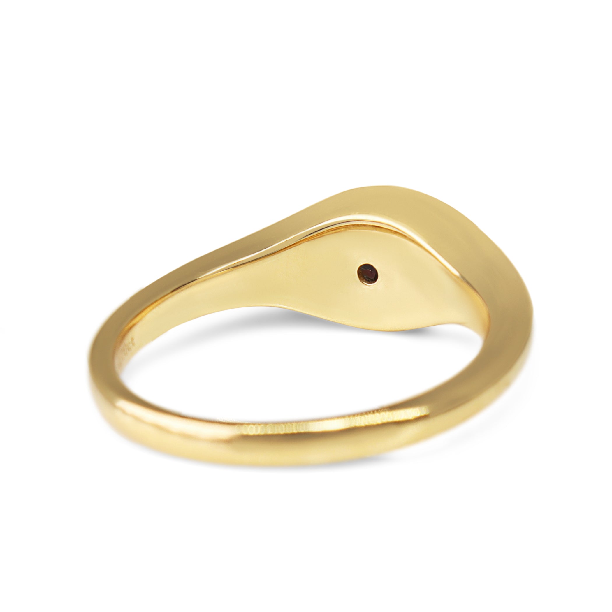 18ct Yellow Gold Oval East West Bezel Diamond Ring