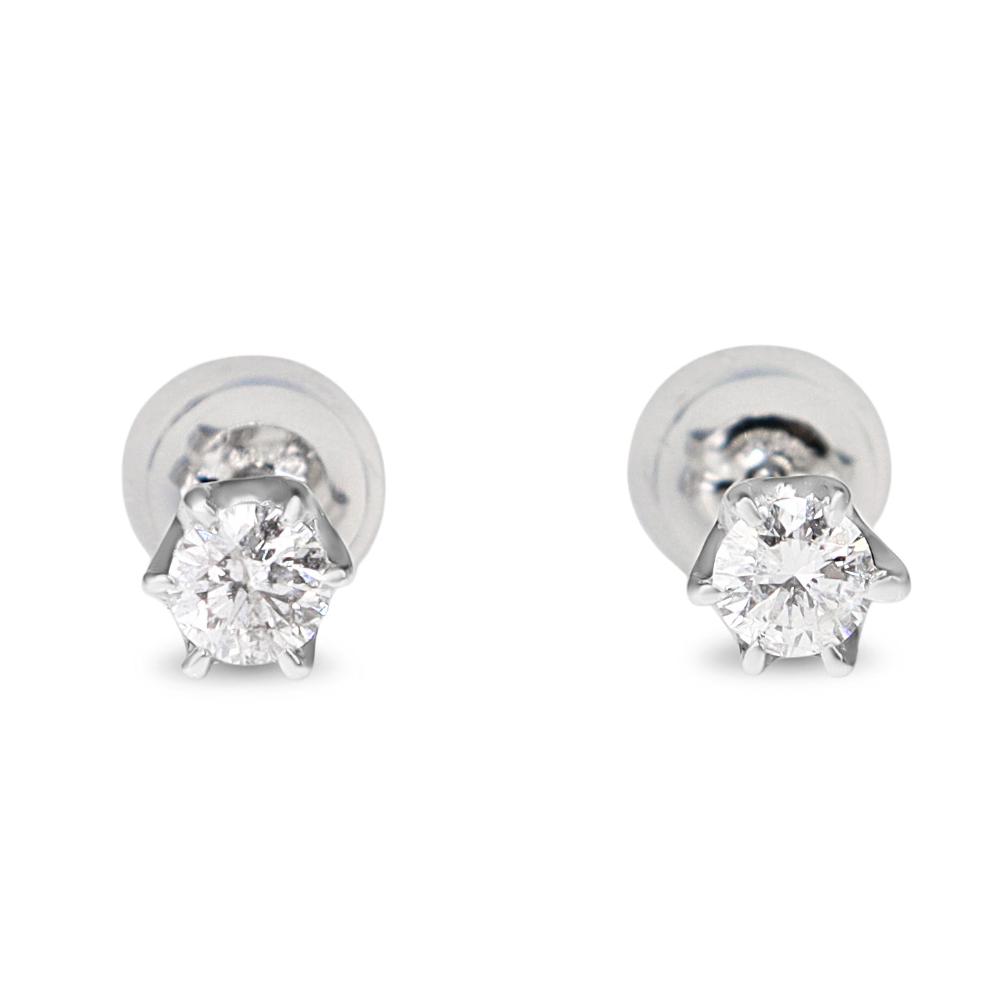 Platinum .25ct Diamond 6 Claw Stud Earrings