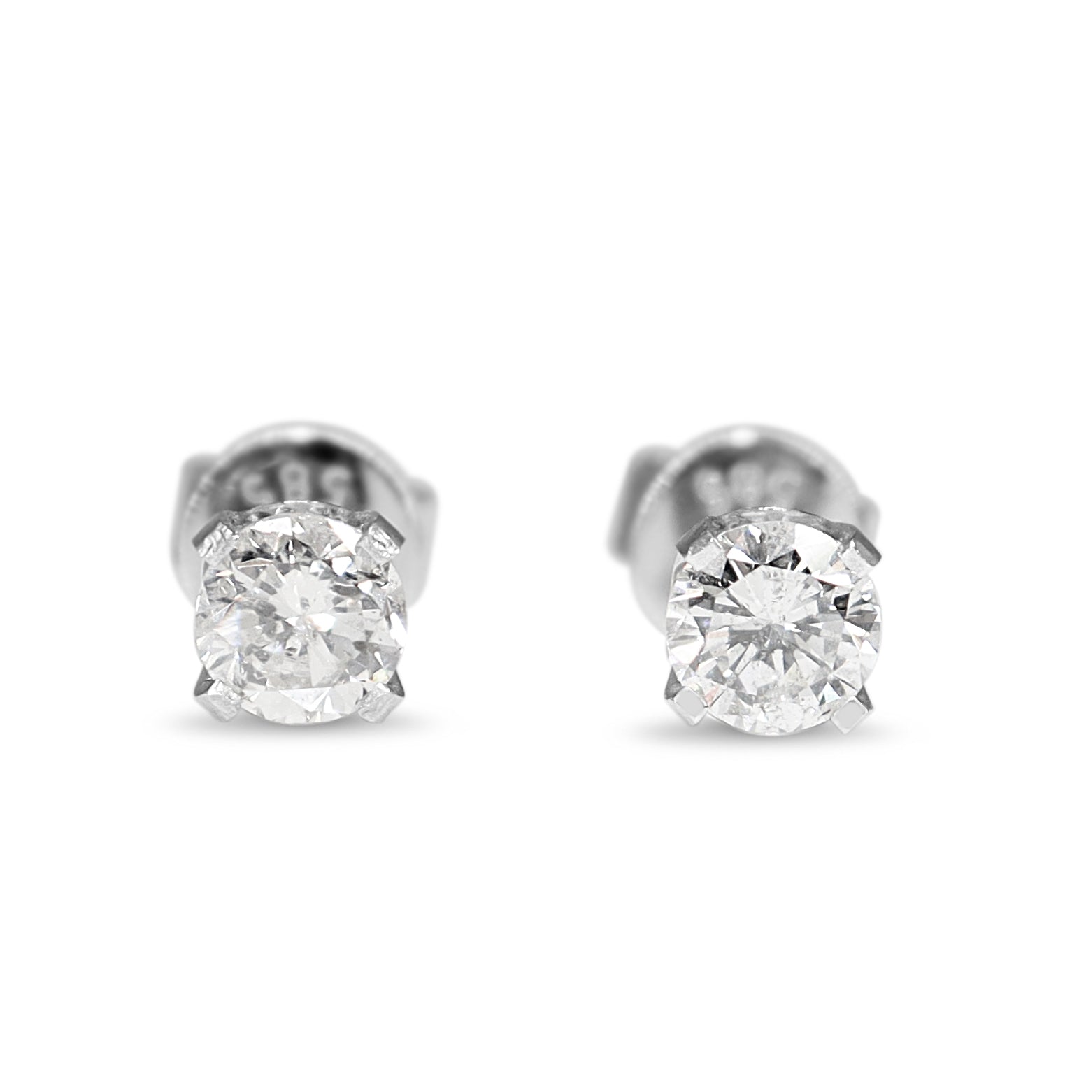 14ct White Gold .60ct Diamond Stud Earrings