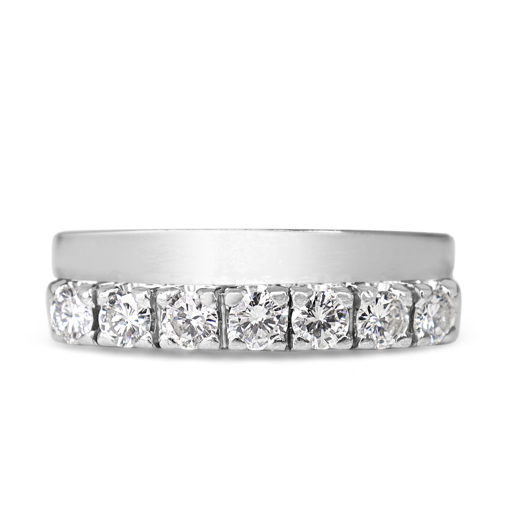 18ct White Gold and Platinum 7 Stone Diamond Ring