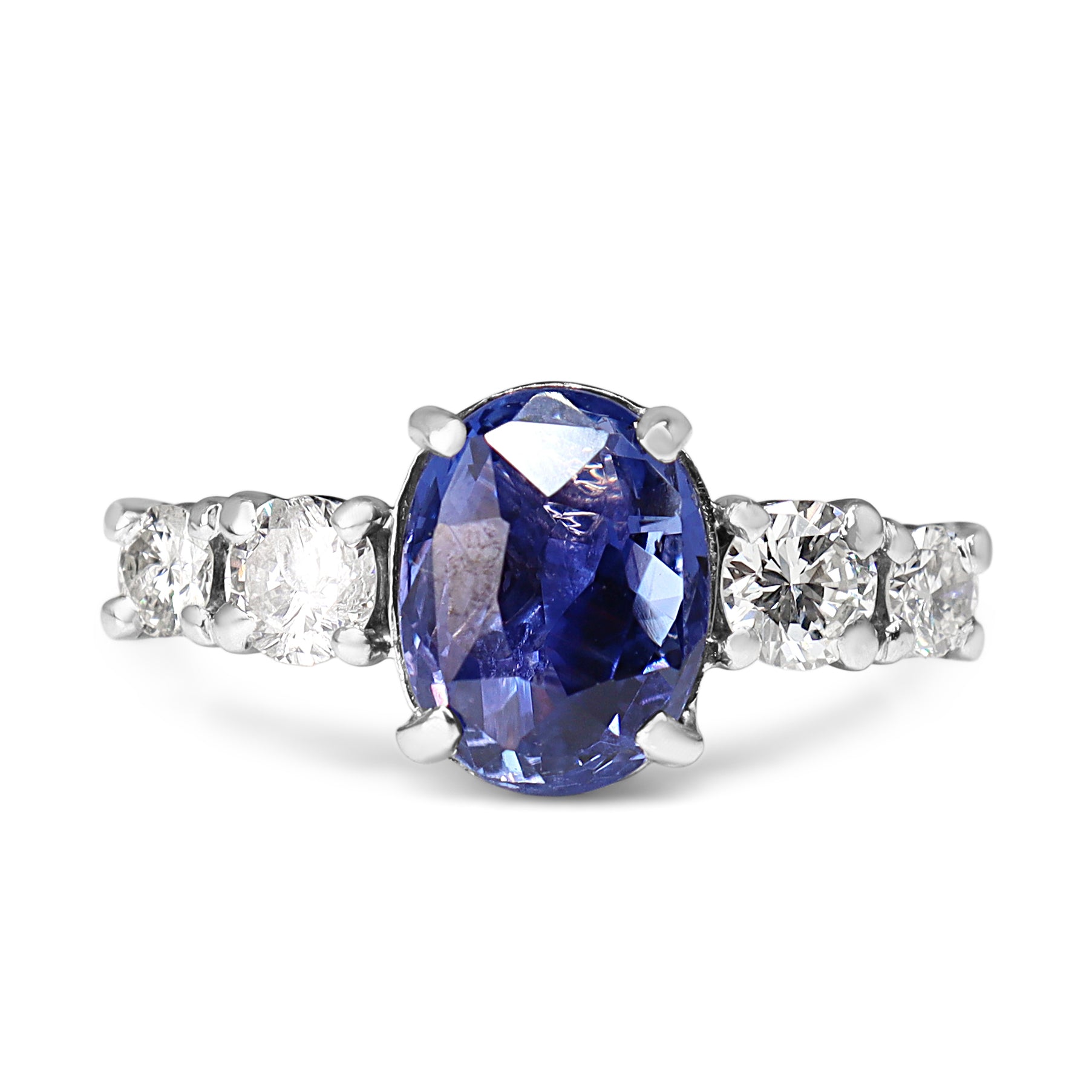 18ct White Gold Sapphire and Diamond 5 Stone Ring