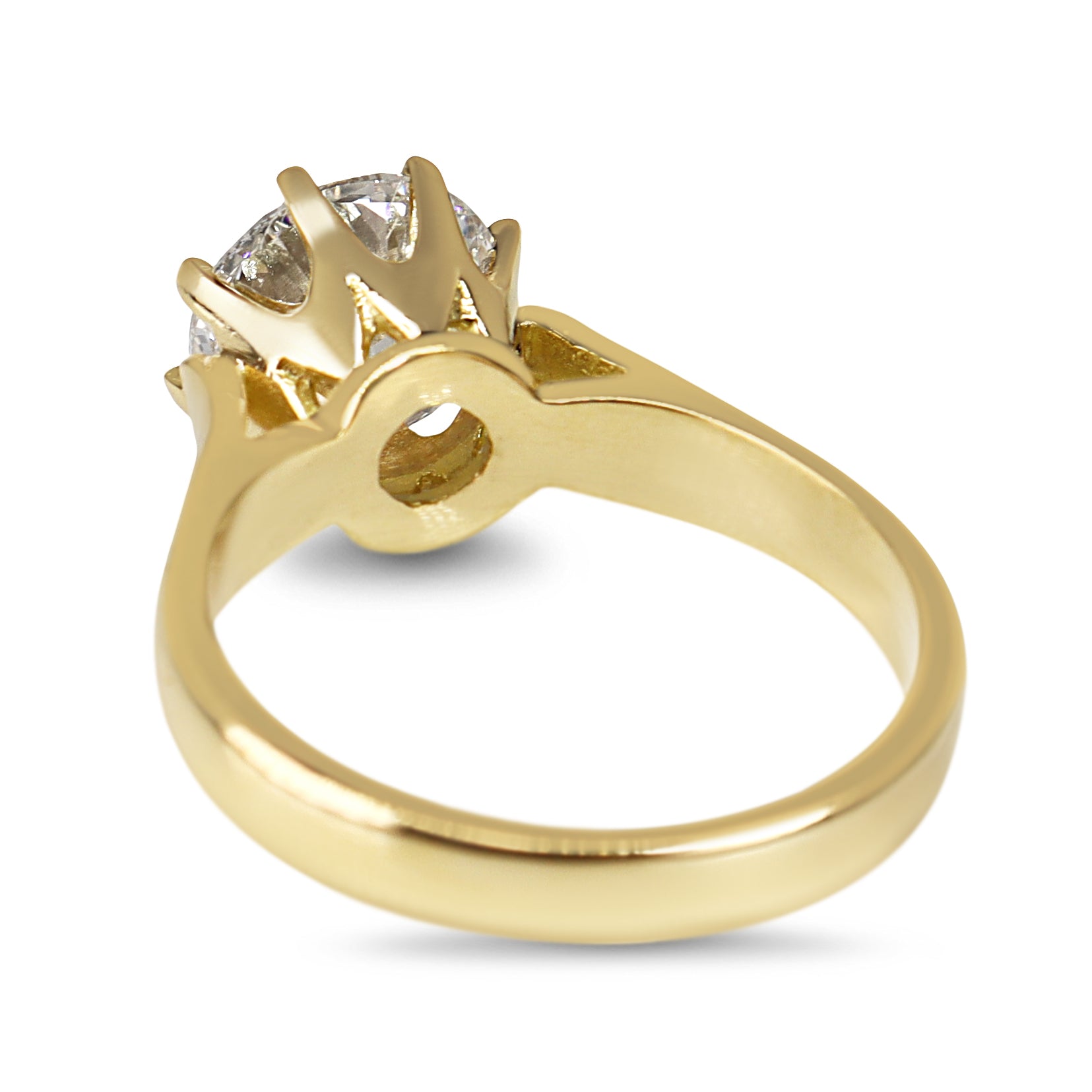 18ct Yellow Gold 6 Claw 2.00ct Lab Grown Diamond Solitaire Ring