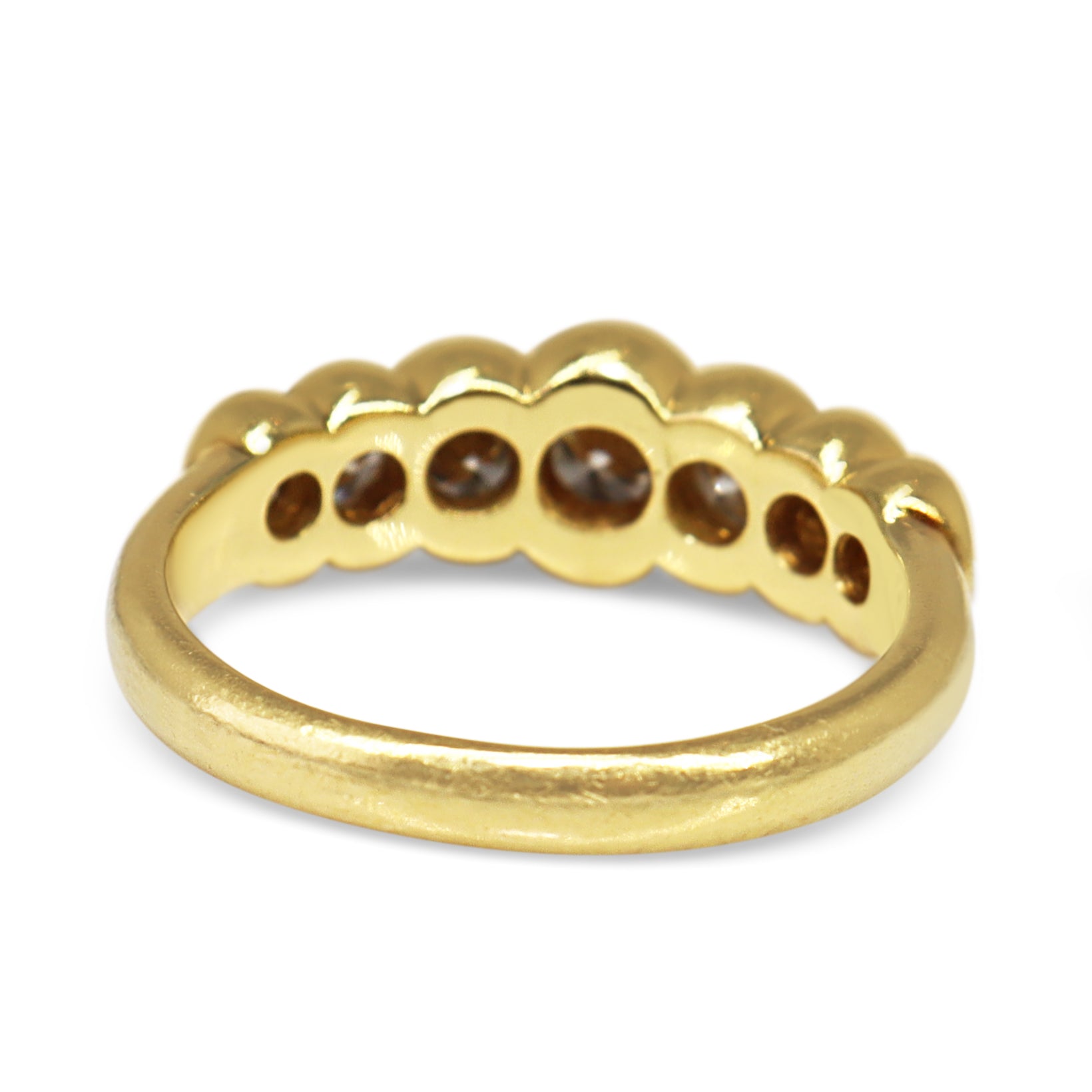 18ct Yellow Gold 1.15ct Bezel Set 7 Stone Ring