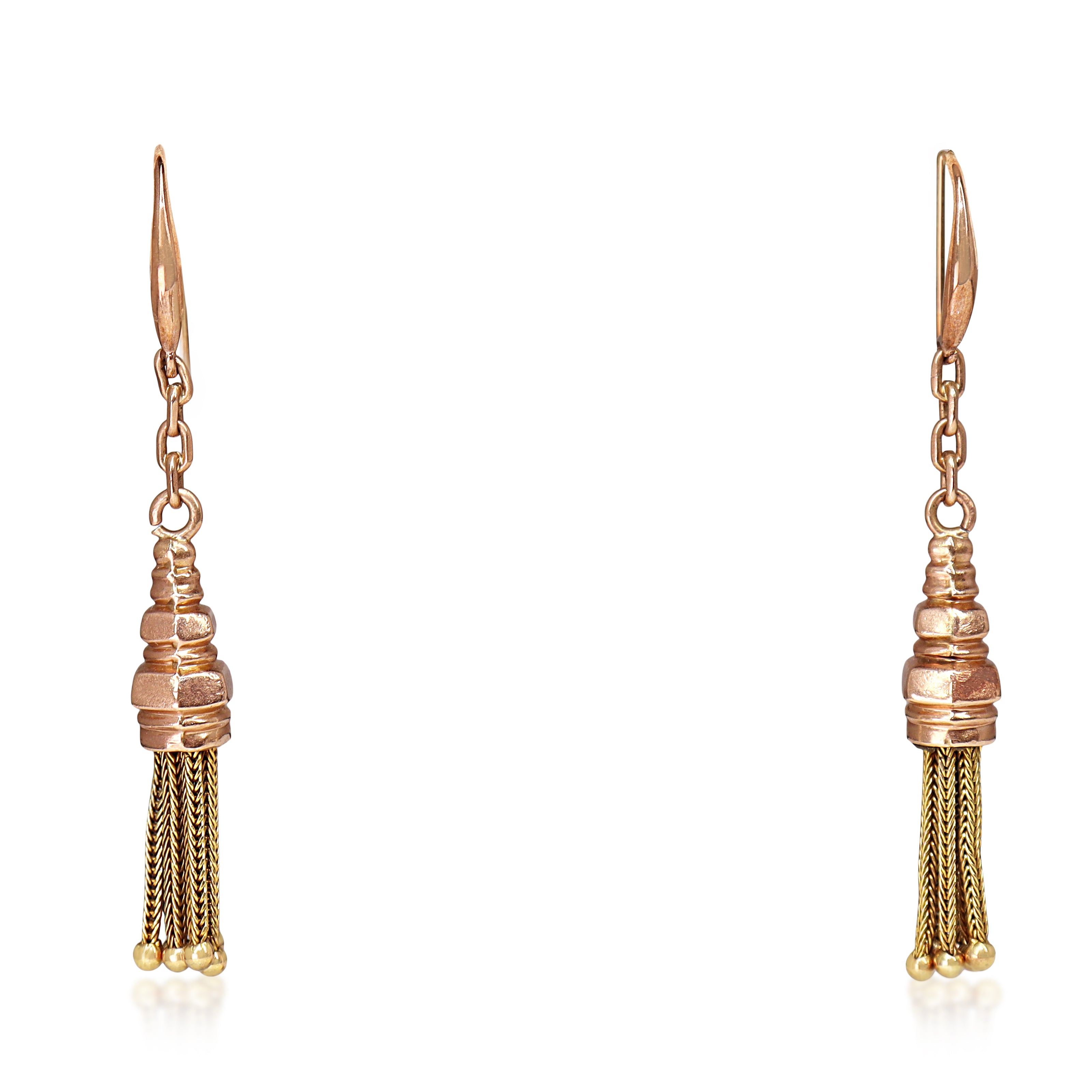 9ct Rose Gold Antique Tassel Earrings