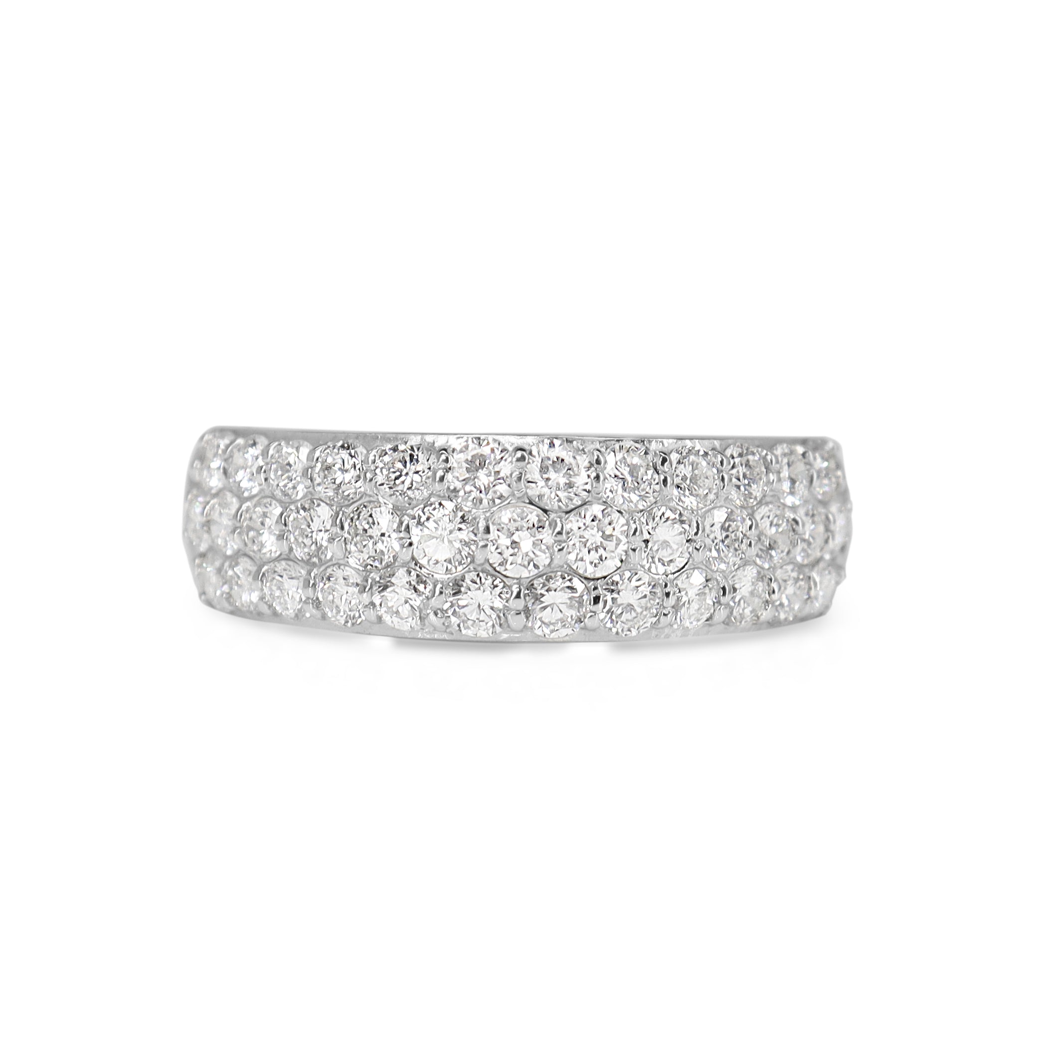 Platinum 1.00ct Pavè Diamond Band Ring