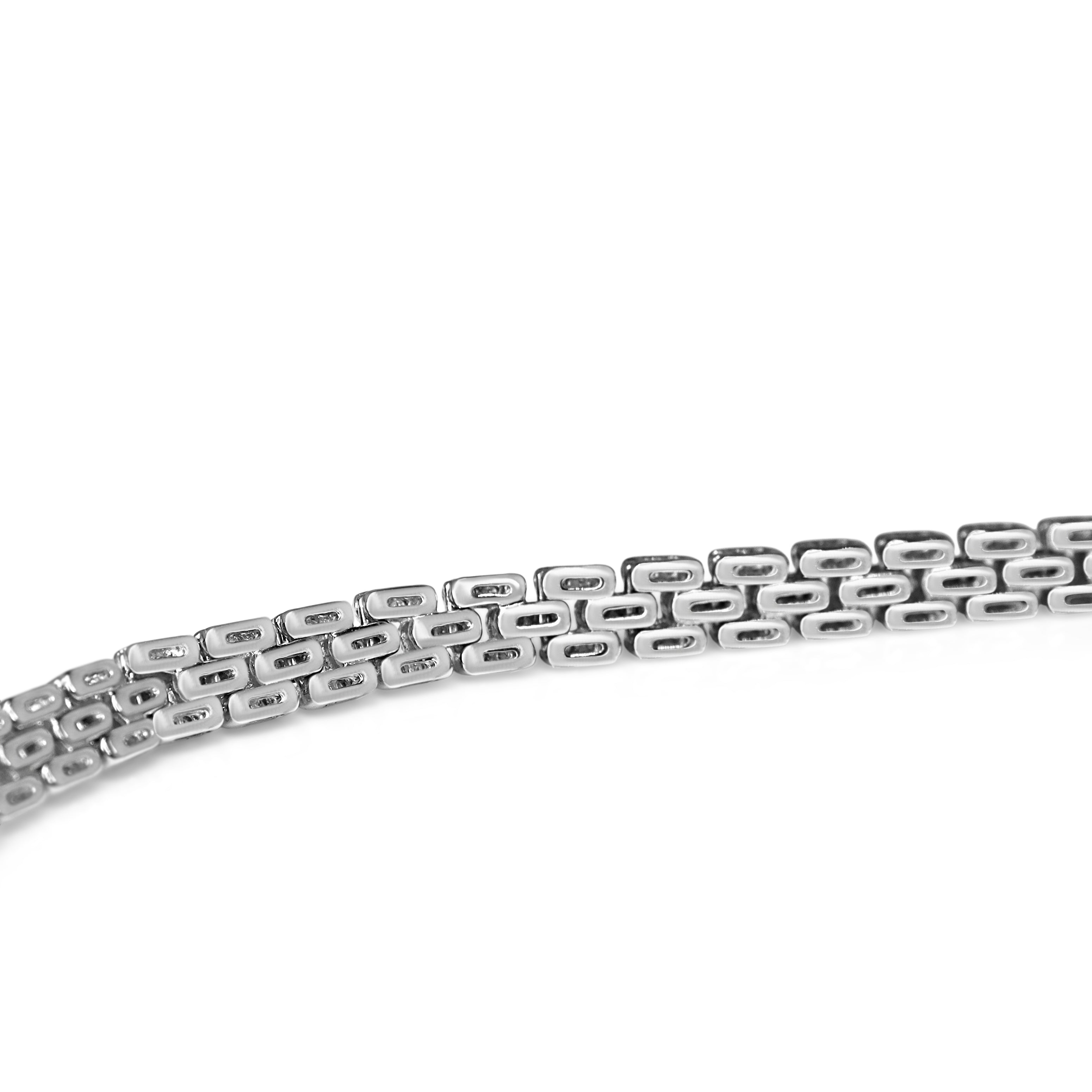 Platinum Fancy Link Deco Style Diamond Bracelet