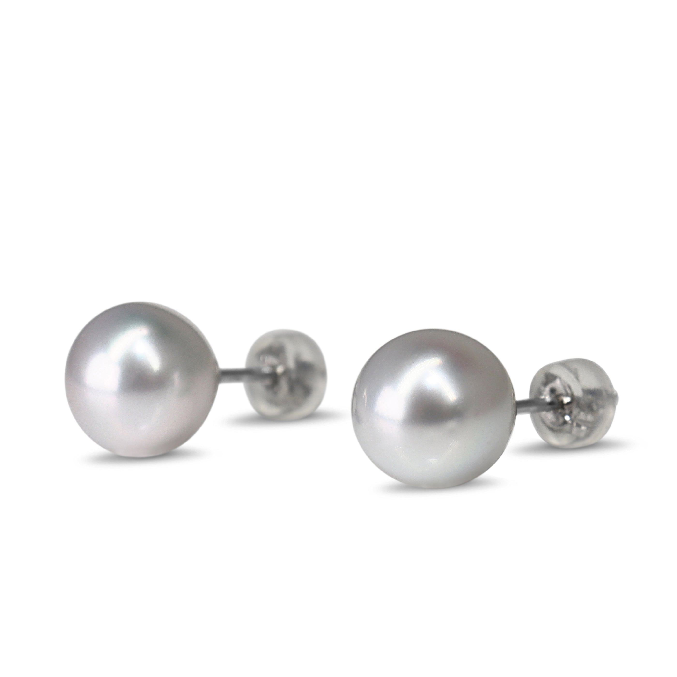 Platinum 10mm South Sea Pearl Stud Earrings