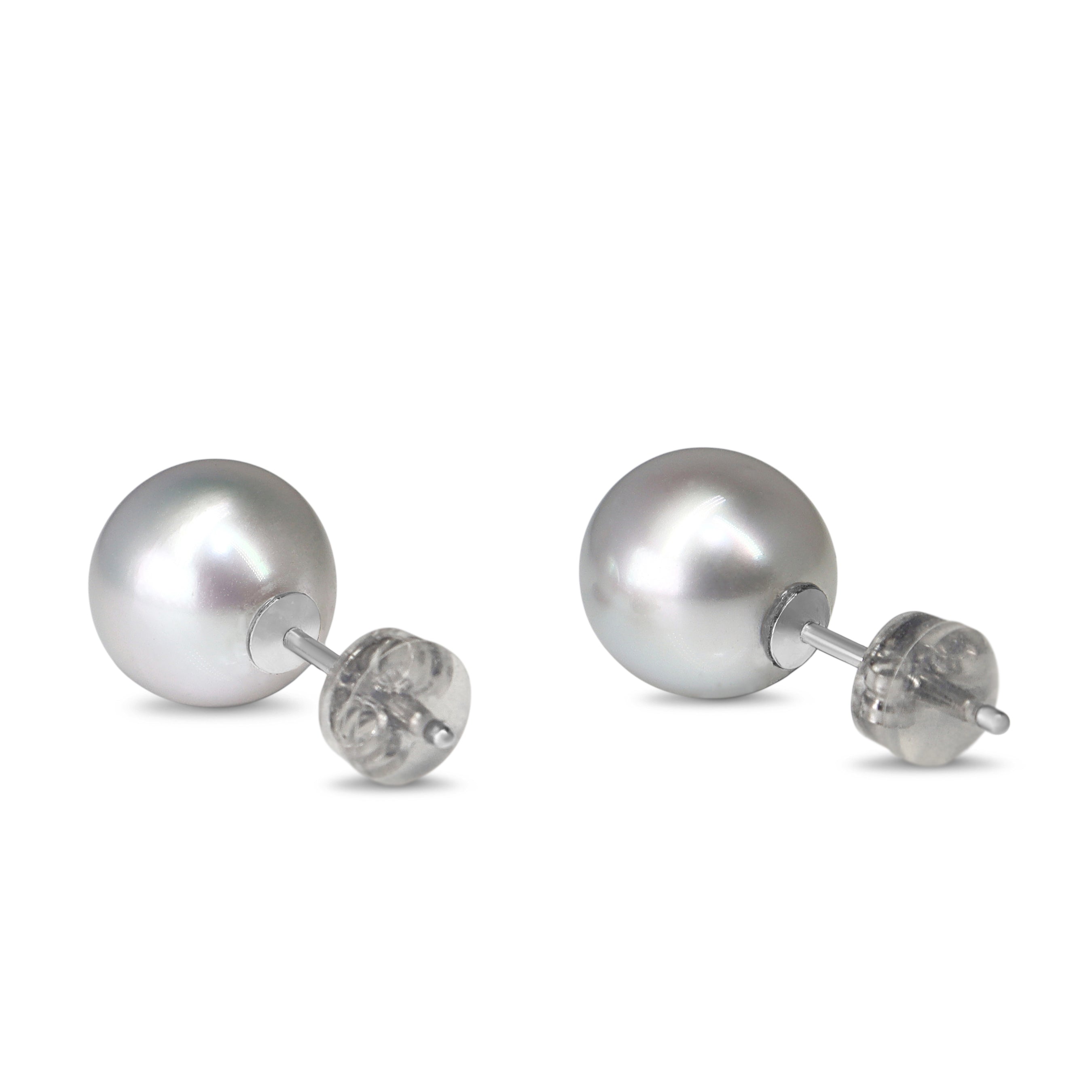 Platinum 10mm South Sea Pearl Stud Earrings