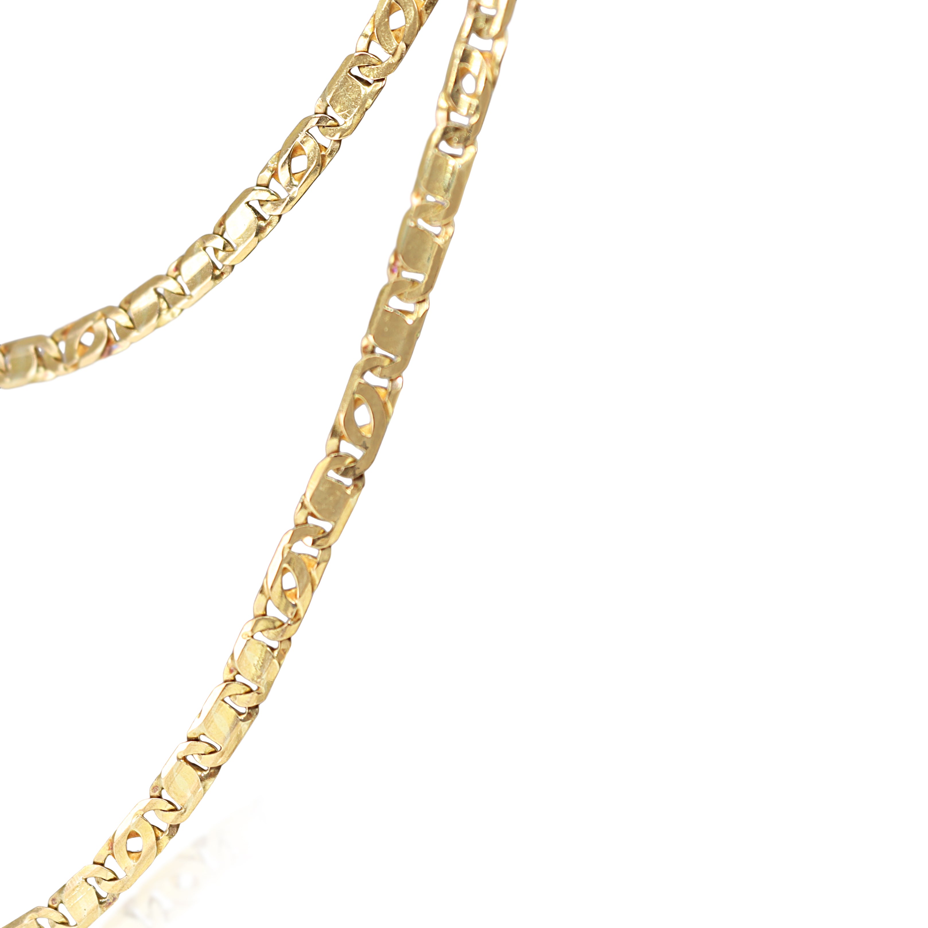 9ct Yellow Gold Flat Link Chain / Necklace