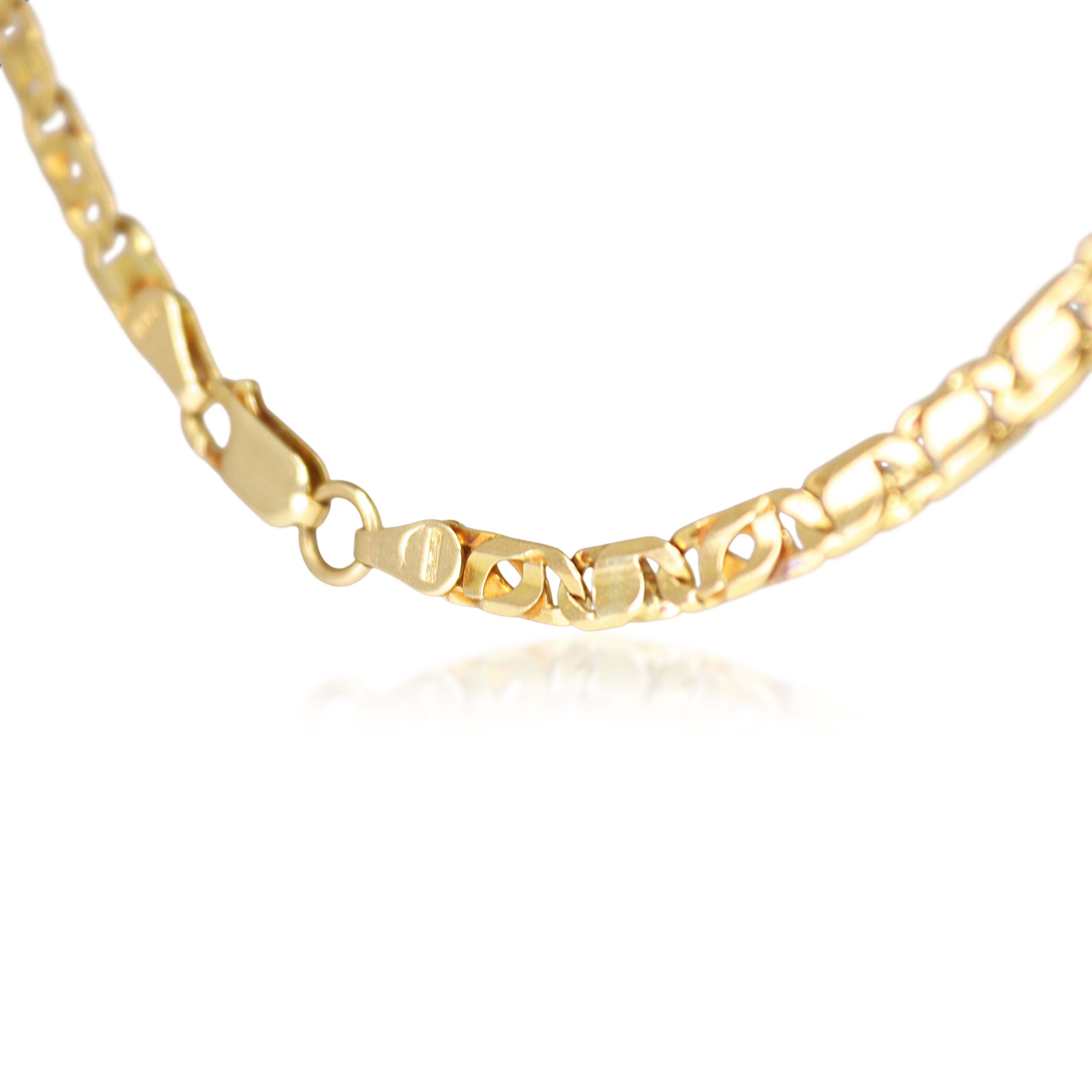 9ct Yellow Gold Flat Link Chain / Necklace