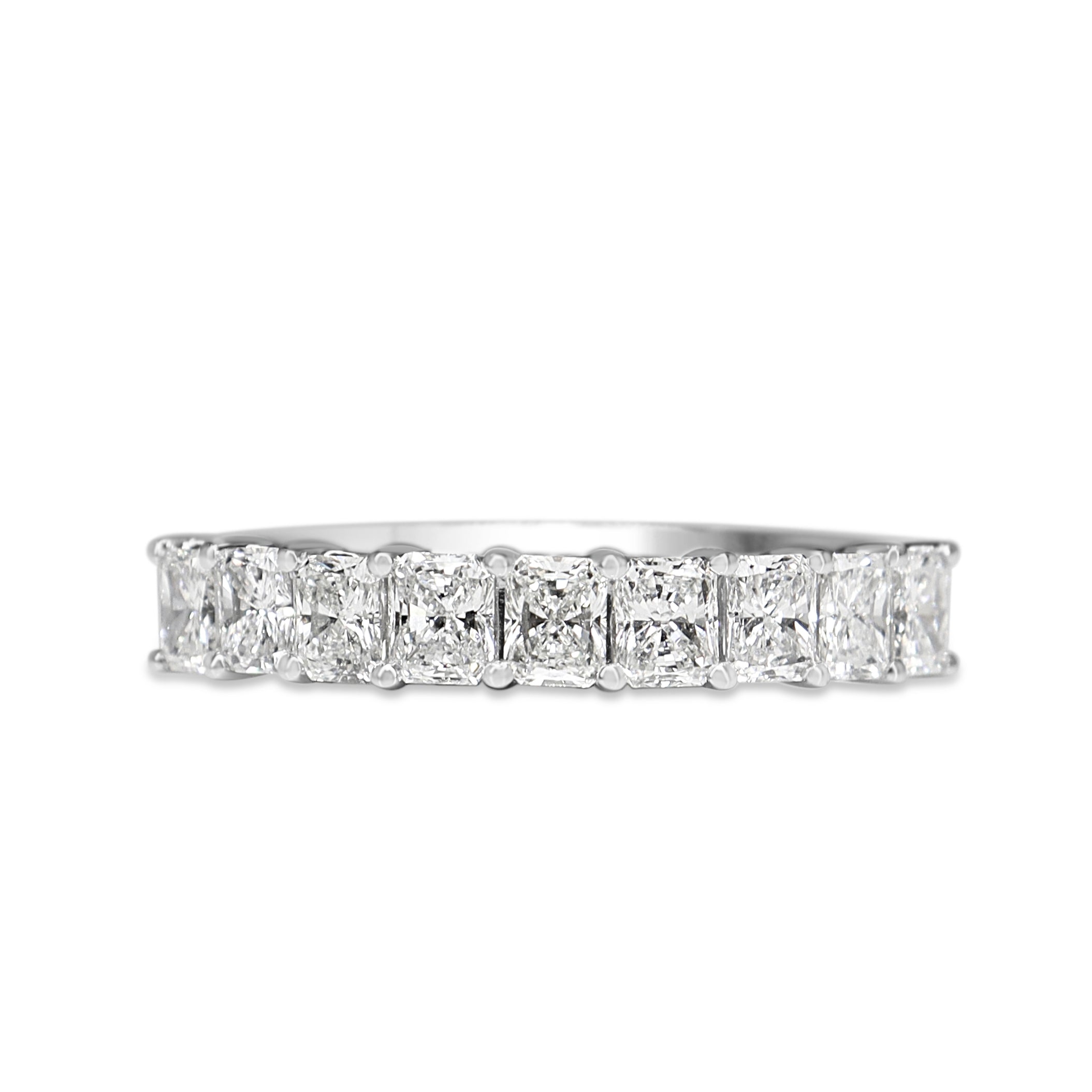 Platinum Radiant Cut Diamond Band Ring
