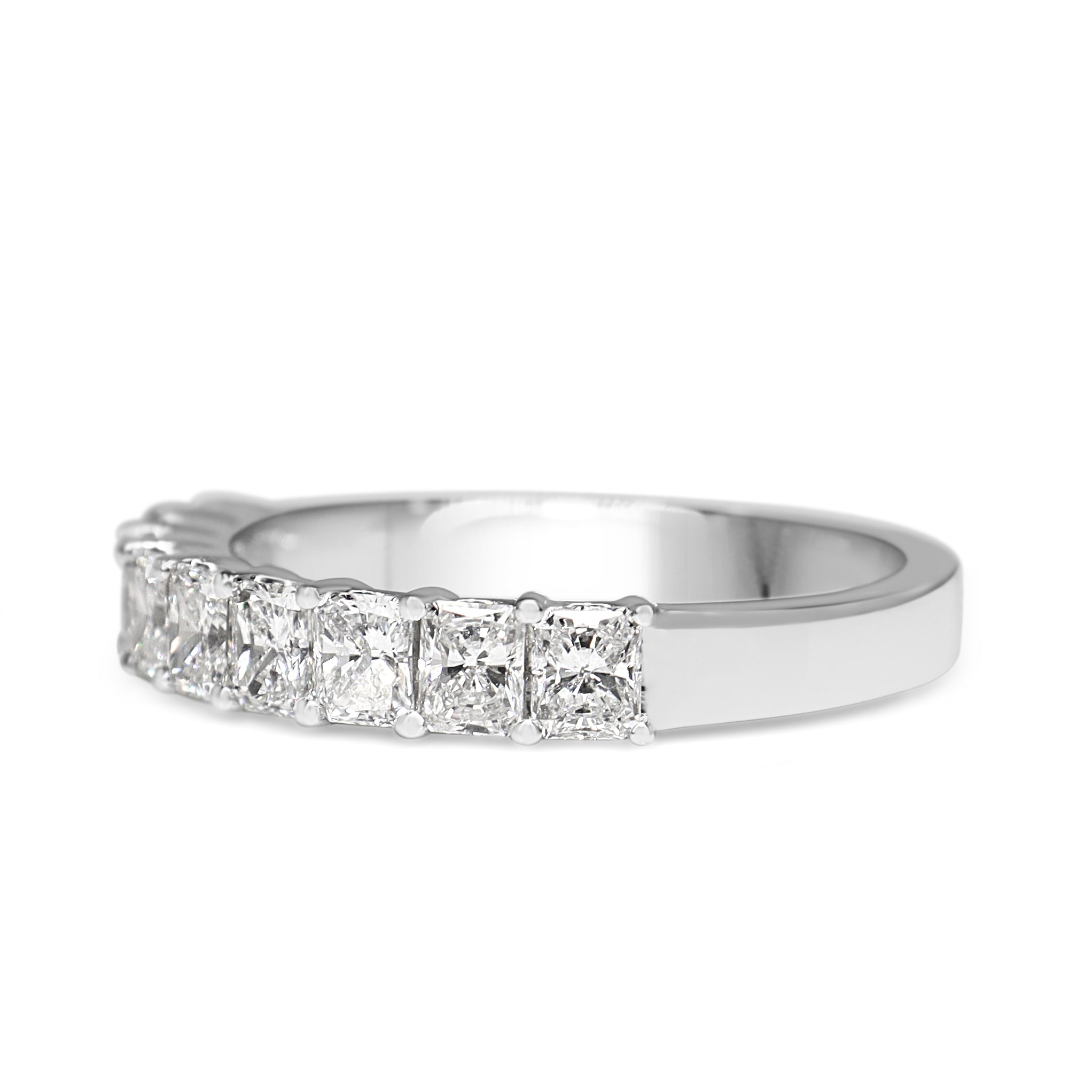 Platinum Radiant Cut Diamond Band Ring