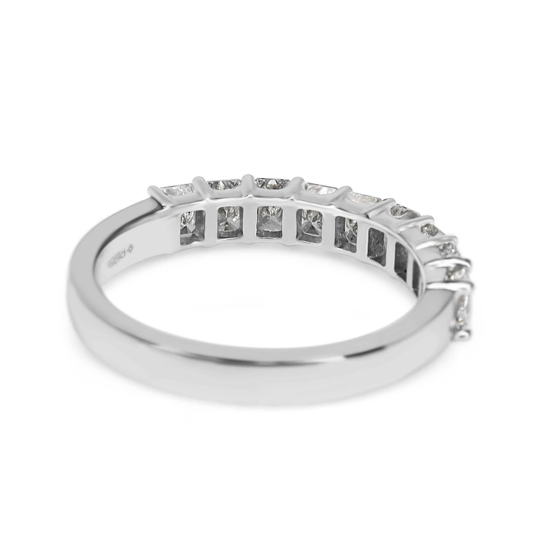 Platinum Radiant Cut Diamond Band Ring