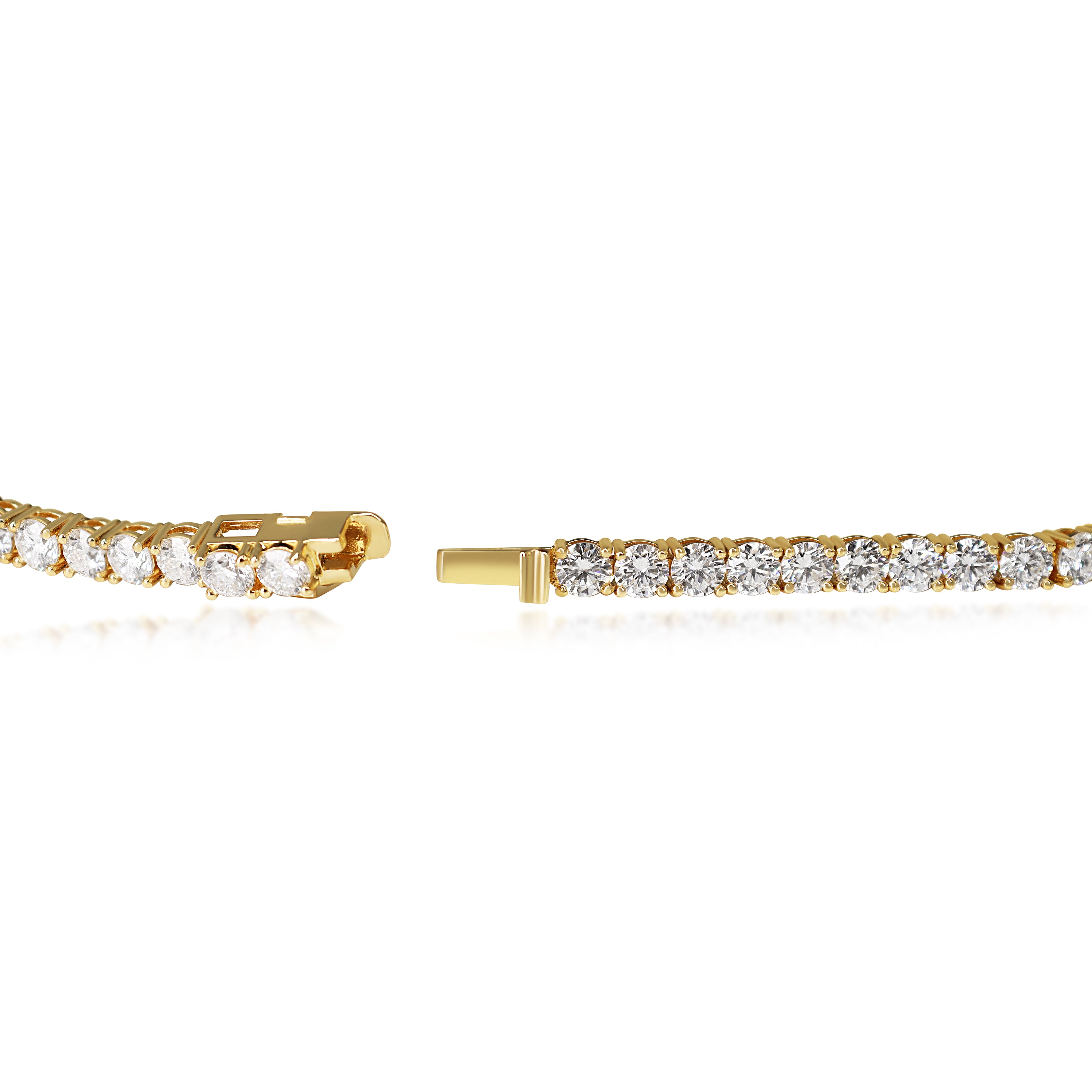 18ct Yellow Gold 7.25ct Lab Grown Diamond Bracelet