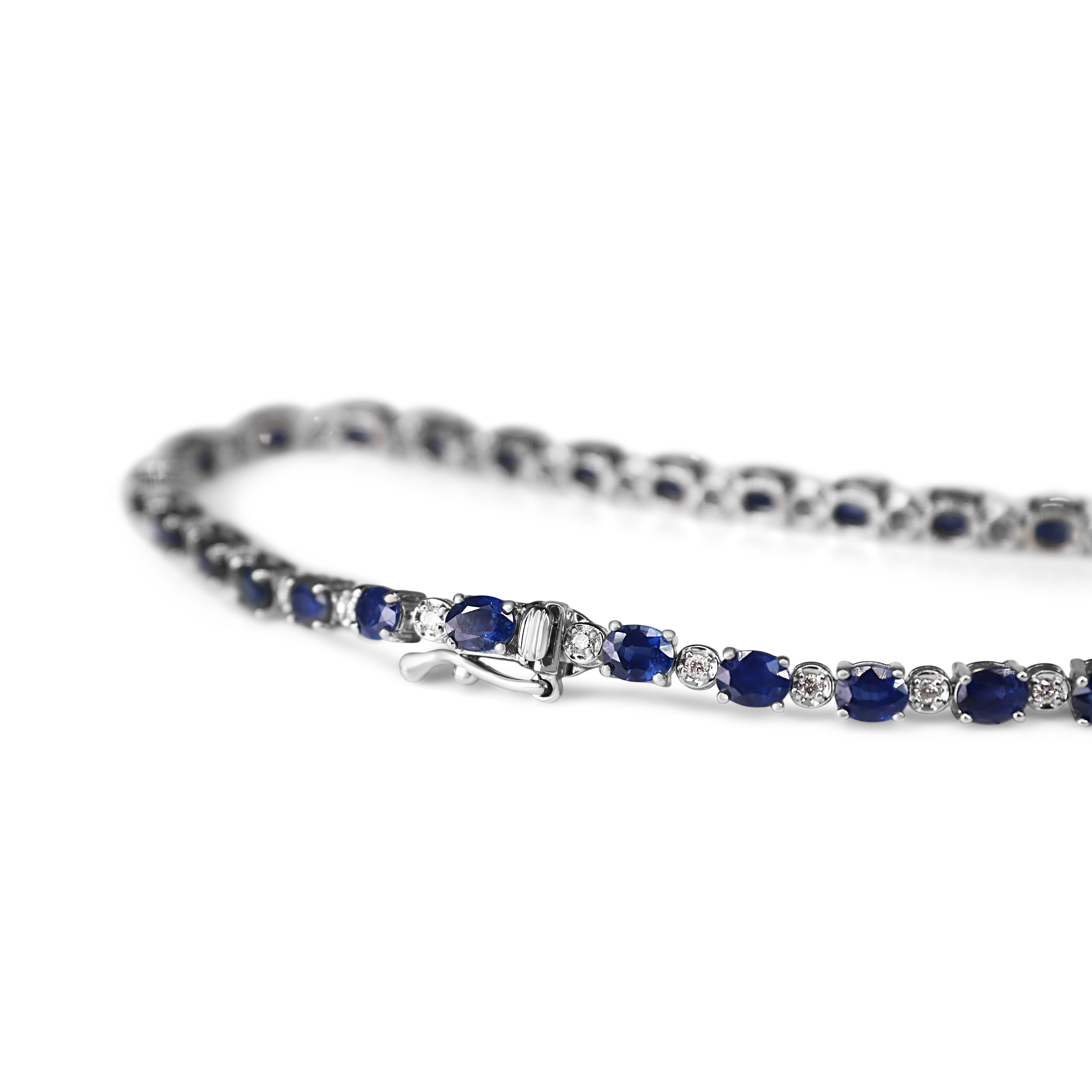 18ct White Gold Sapphire and Diamond Bracelet