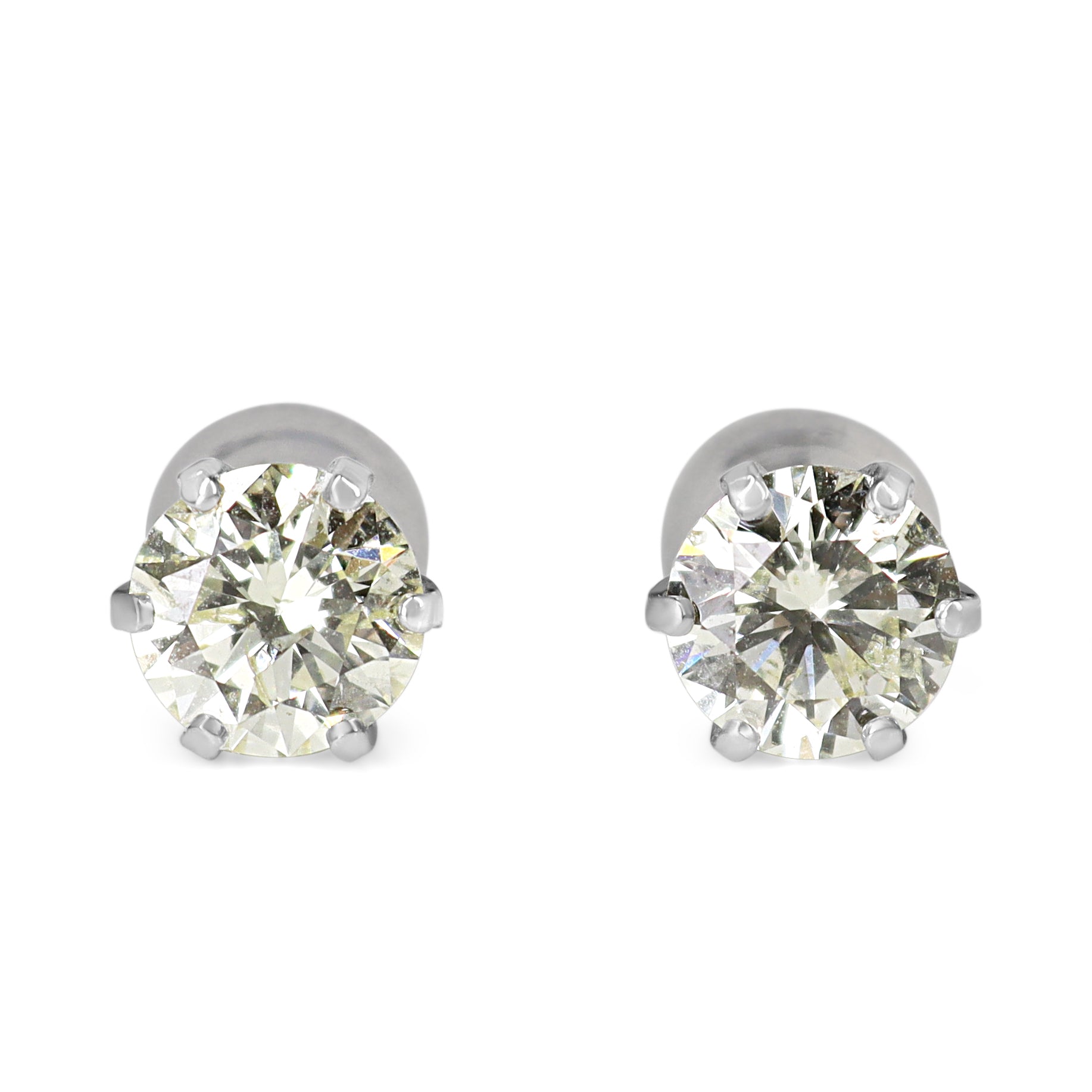 Platinum 6 Claw 1.00ct Diamond Stud Earrings