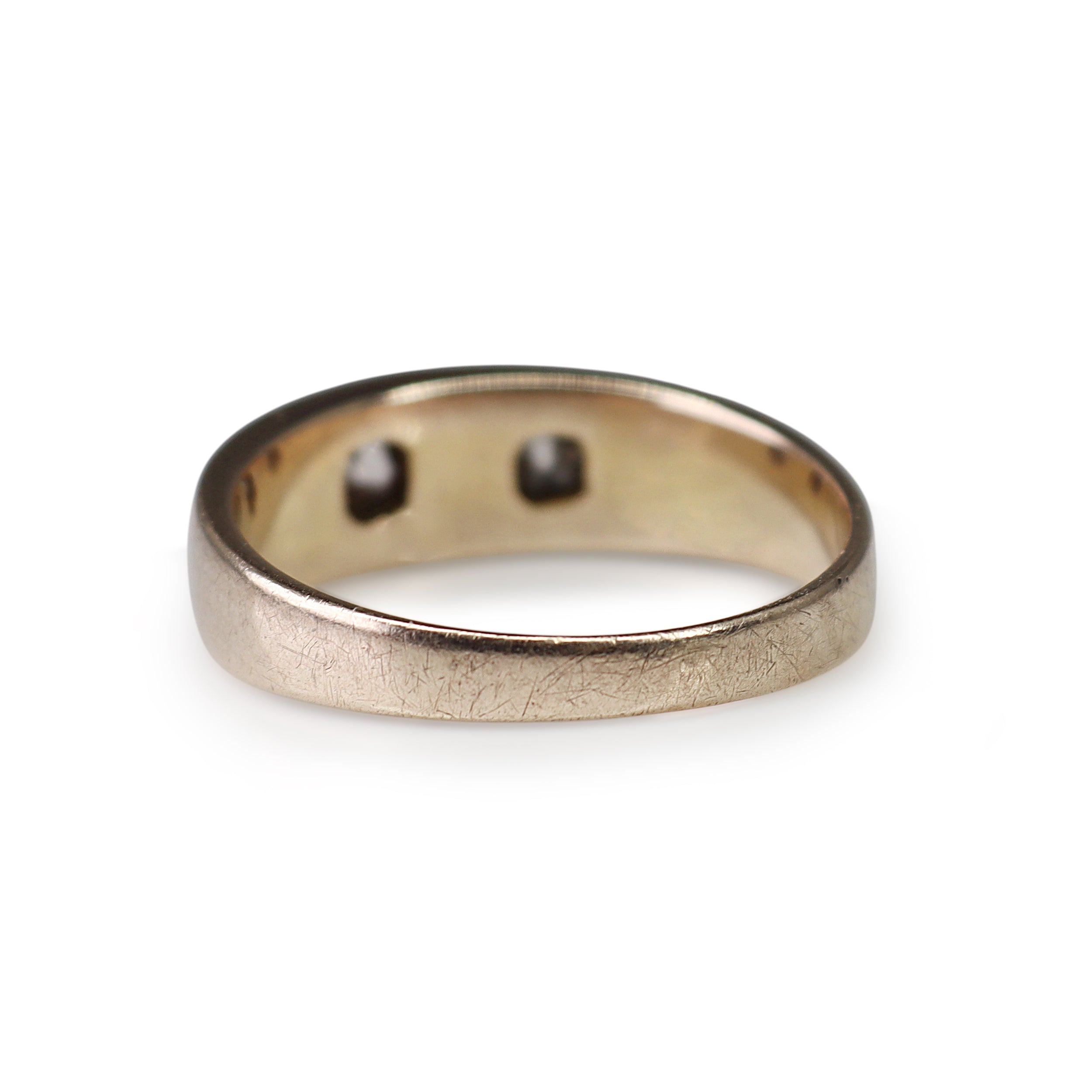 9ct Rose/Old Gold Real Pearl and Old Cut Champagne Diamond Ring