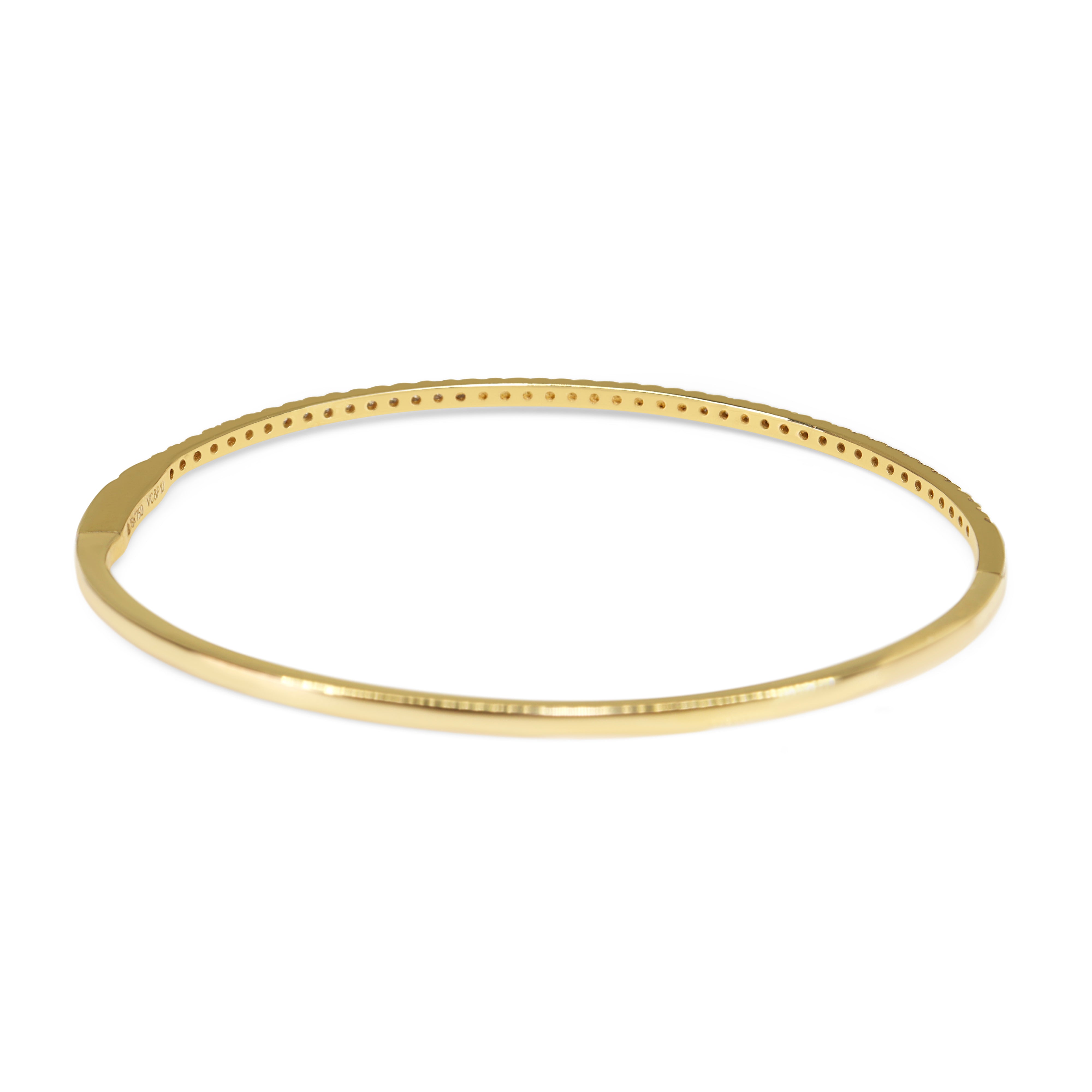18ct Yellow Gold Fine Diamond Bangle