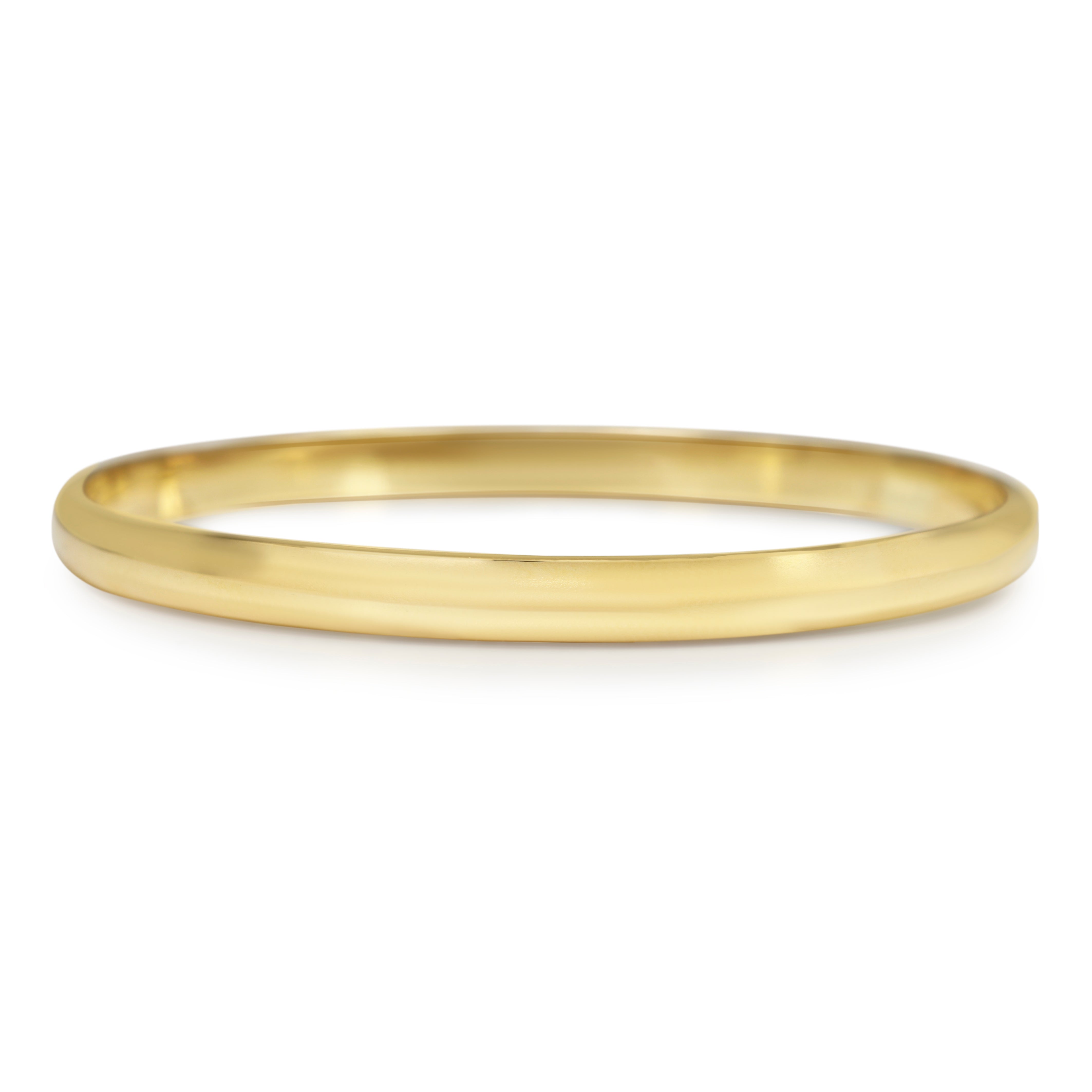 9ct Yellow Gold Solid Round Bangle