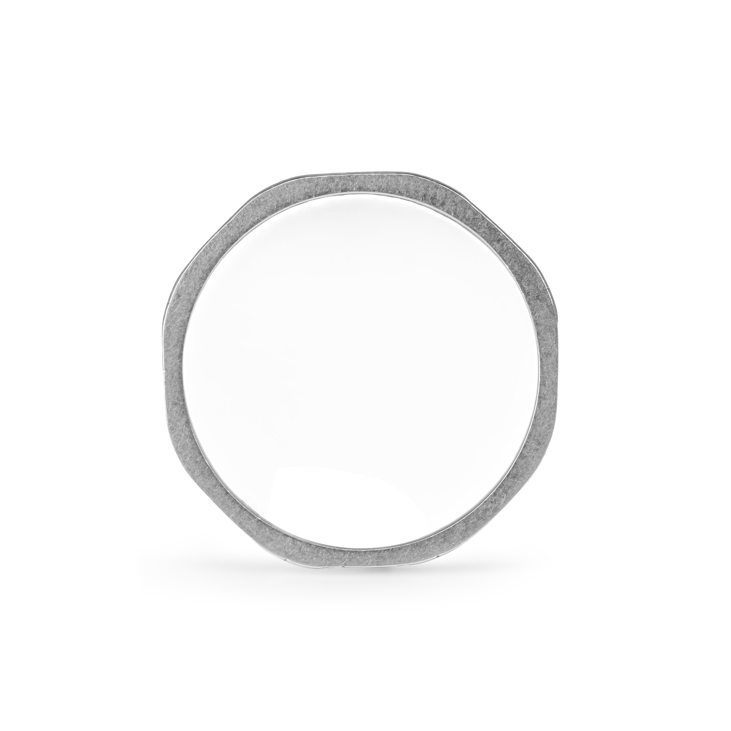 18ct White Gold Antique Engraved Floral Band Ring