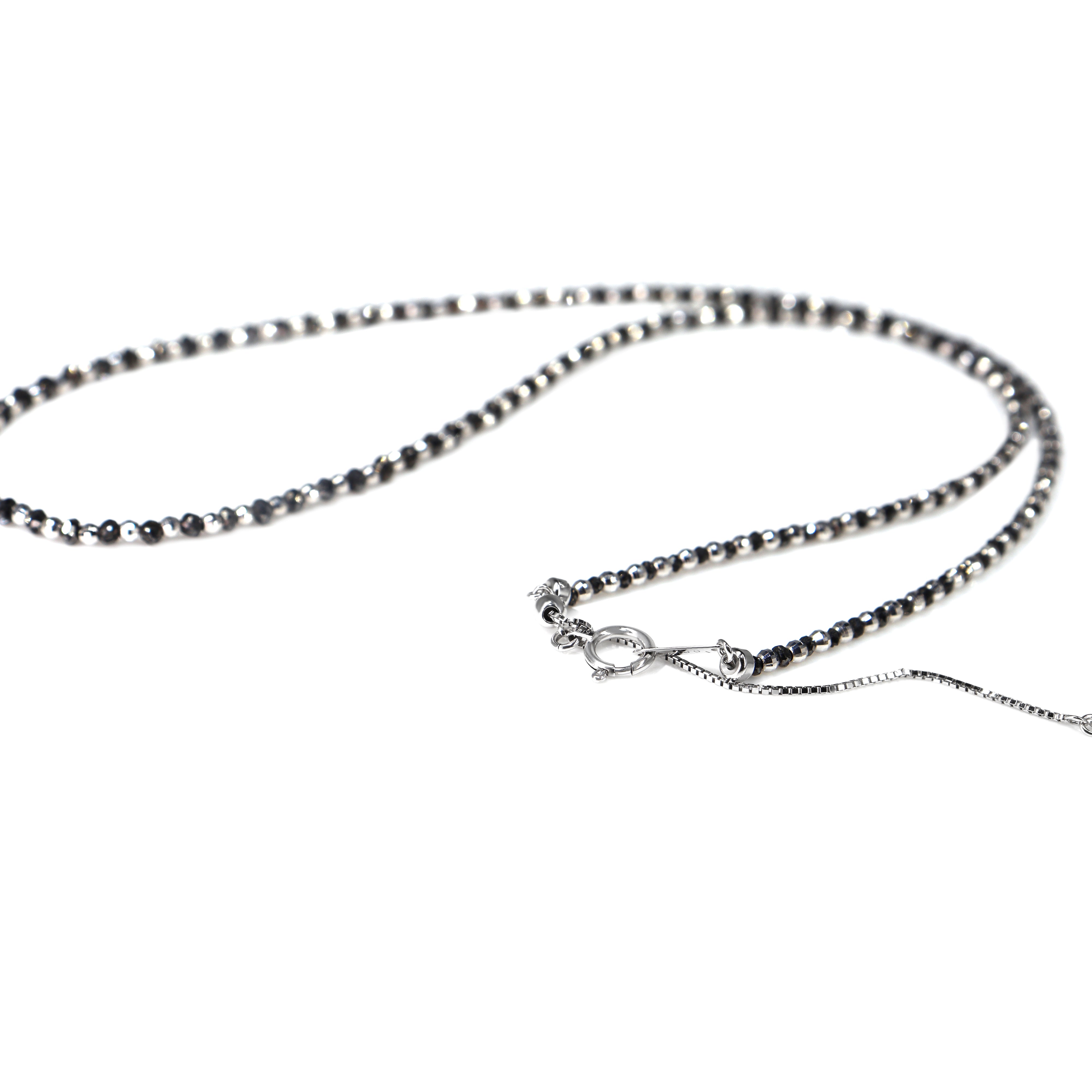 18ct White Gold and Black Diamond Chain Necklace