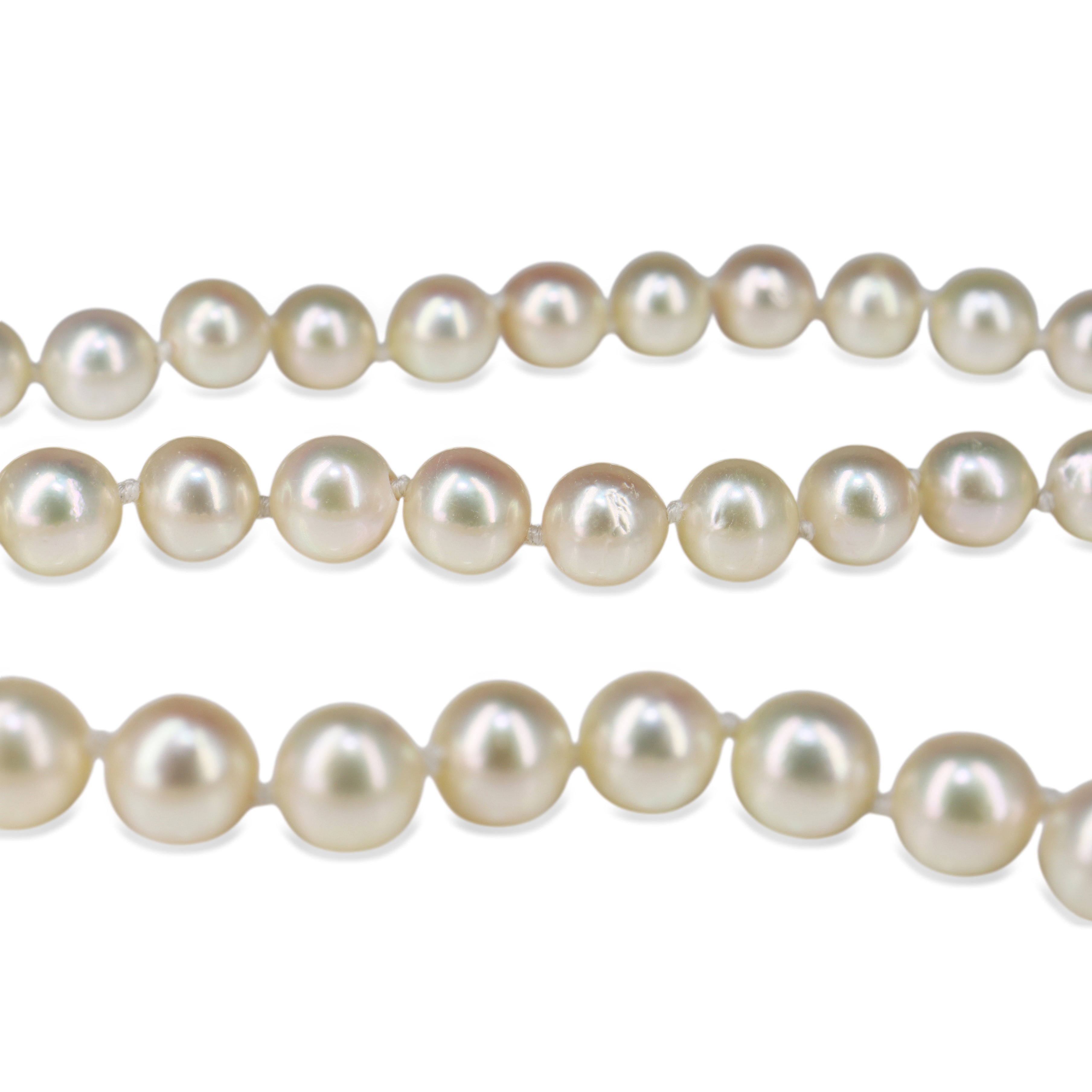 9ct Yellow Gold Triplet Opal and 8mm+ Pearl Strand Necklace