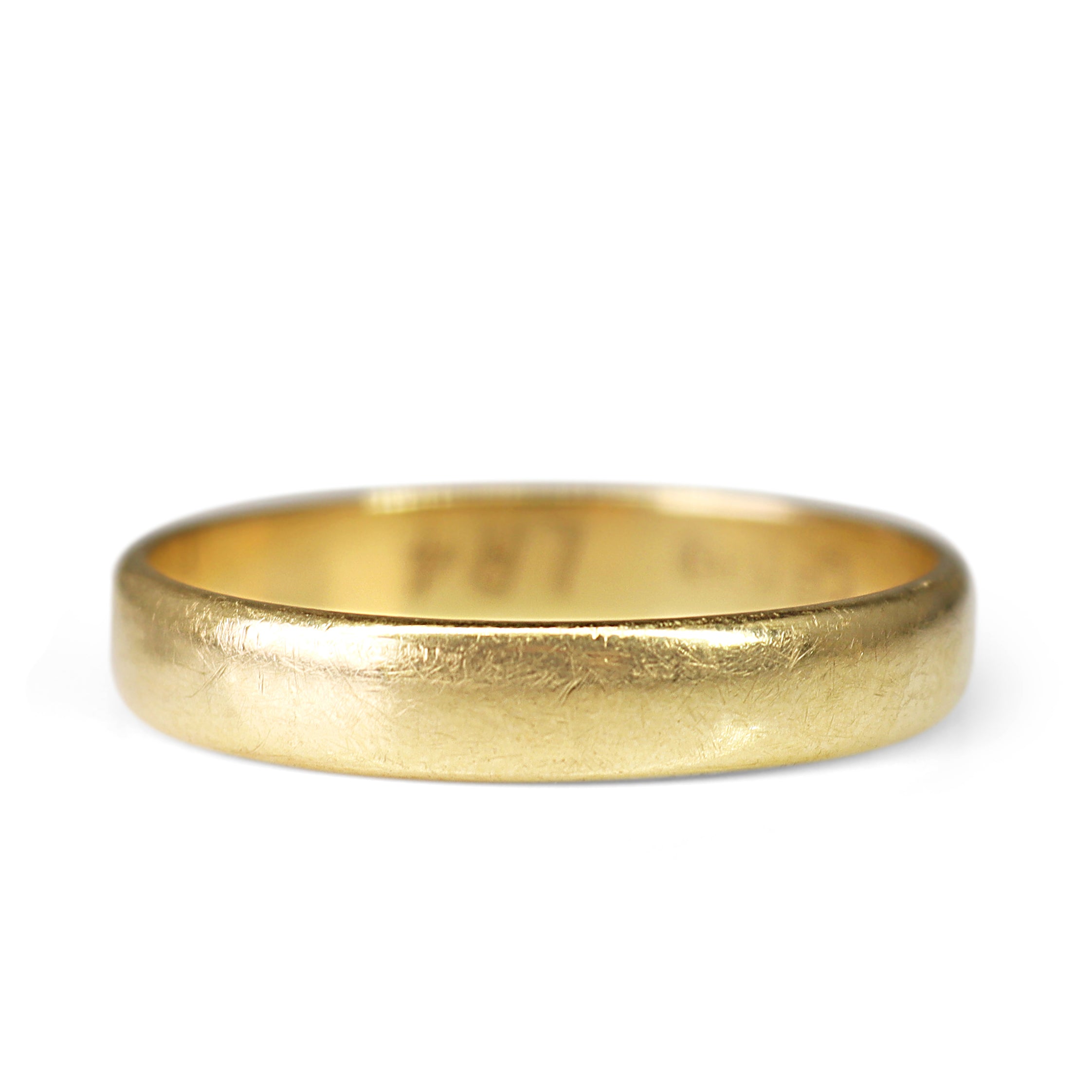 9ct Yellow Gold Plain 4mm Wedding Band