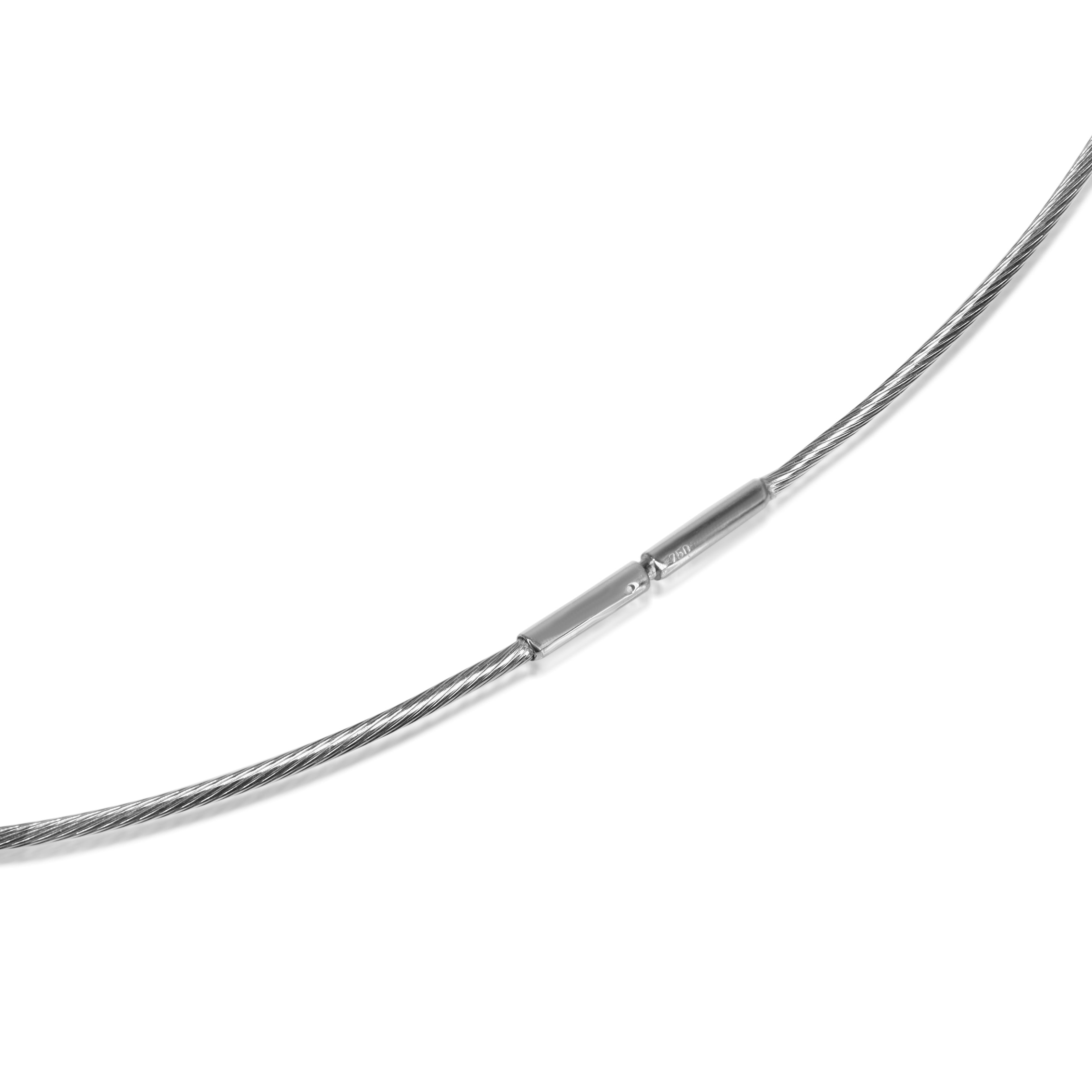 18ct White Gold 13mm South Sea Pearl on Wire Necklace