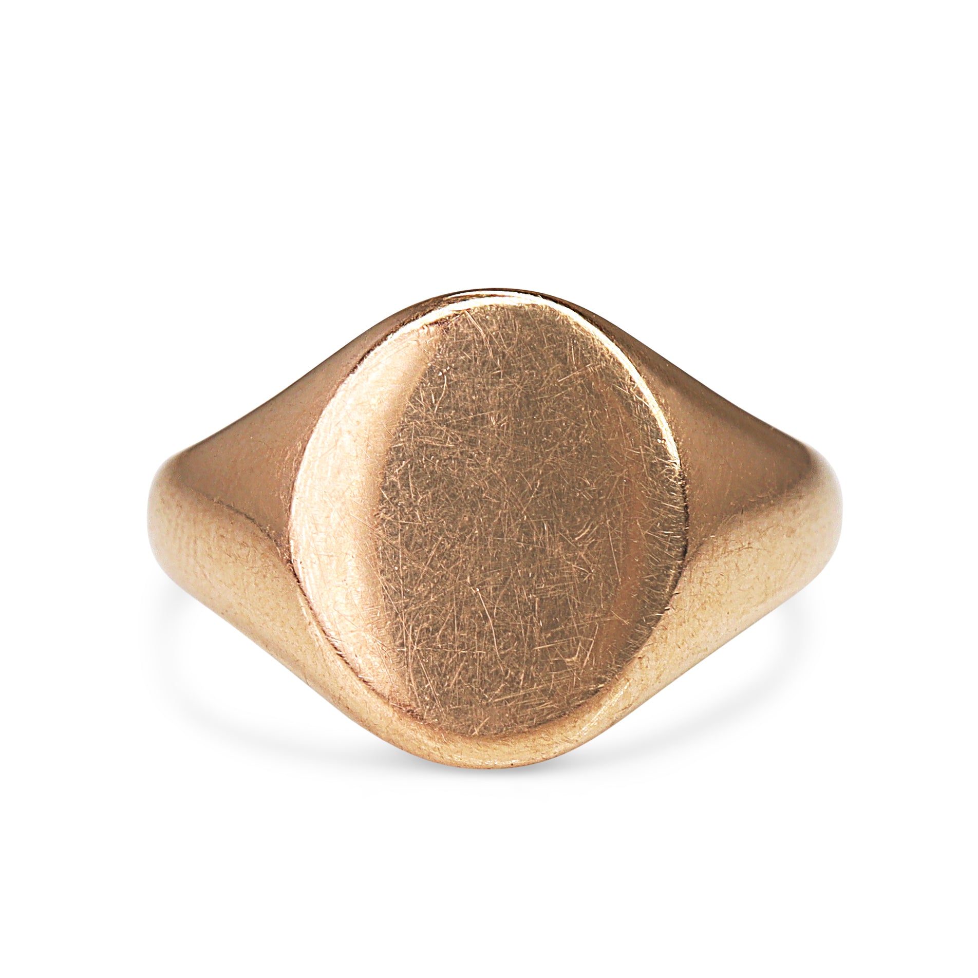 9ct Rose Gold Oval Vintage Signet Ring