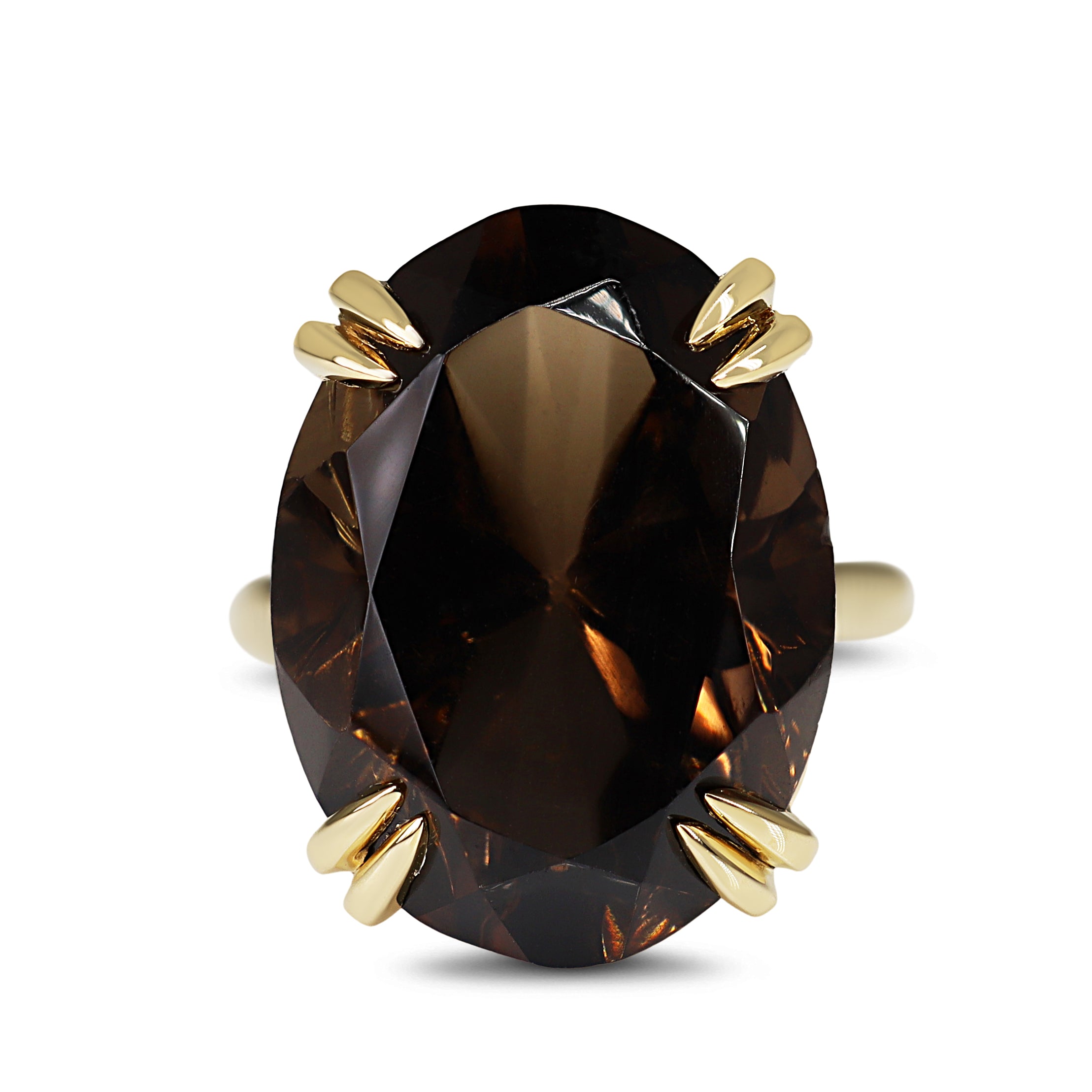 14ct Yellow Quartz Cocktail Ring
