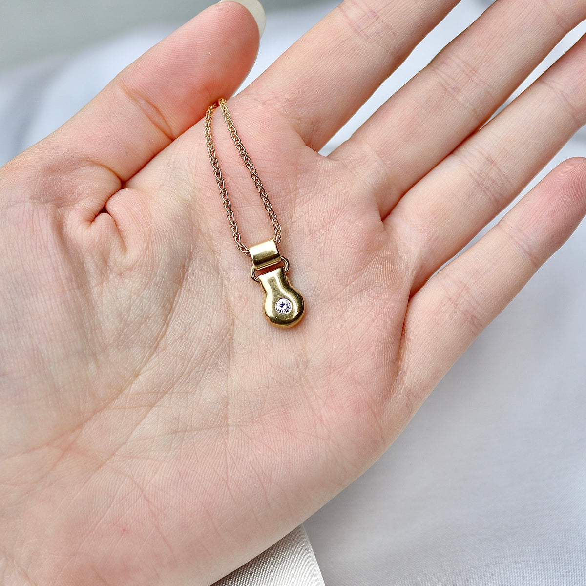18ct Yellow Gold Diamond Chunky Gold Pendant Necklace