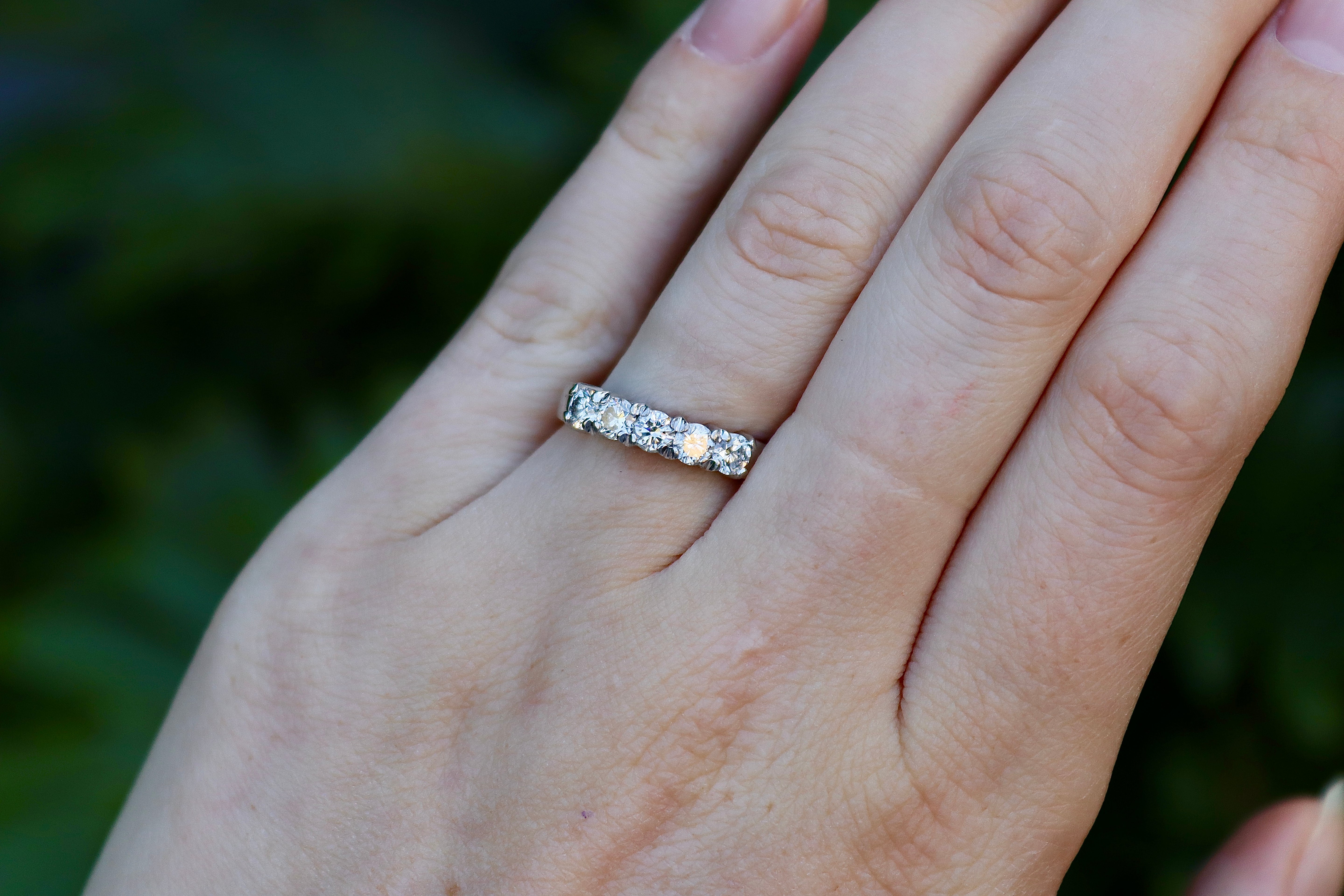 18ct White Gold 1.00ct 5 Stone Diamond Ring