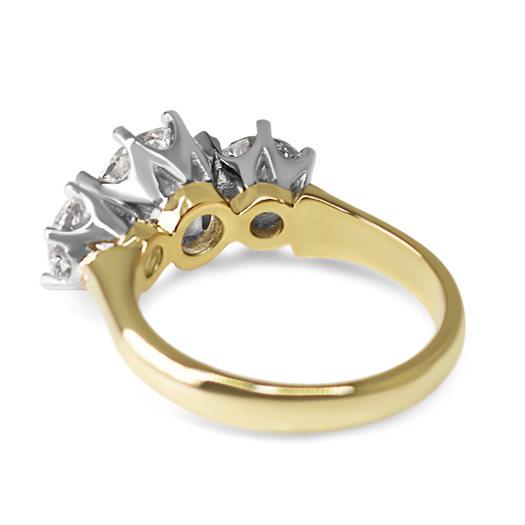 18ct Yellow and White Gold Lab Grown Diamond 3 Stone Ring